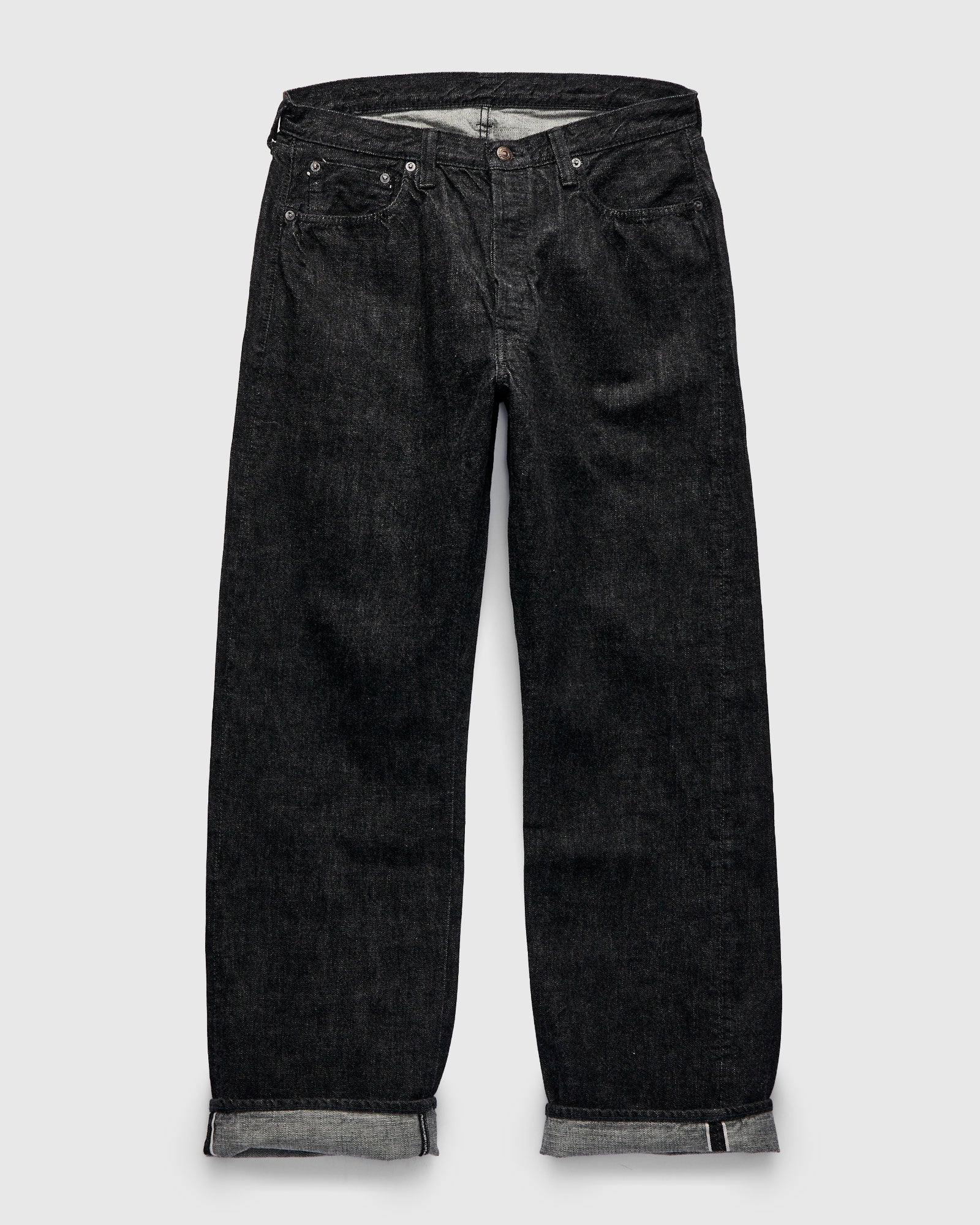 0105BK 13.75oz Black Selvedge Denim - Wide Fit - Image 2