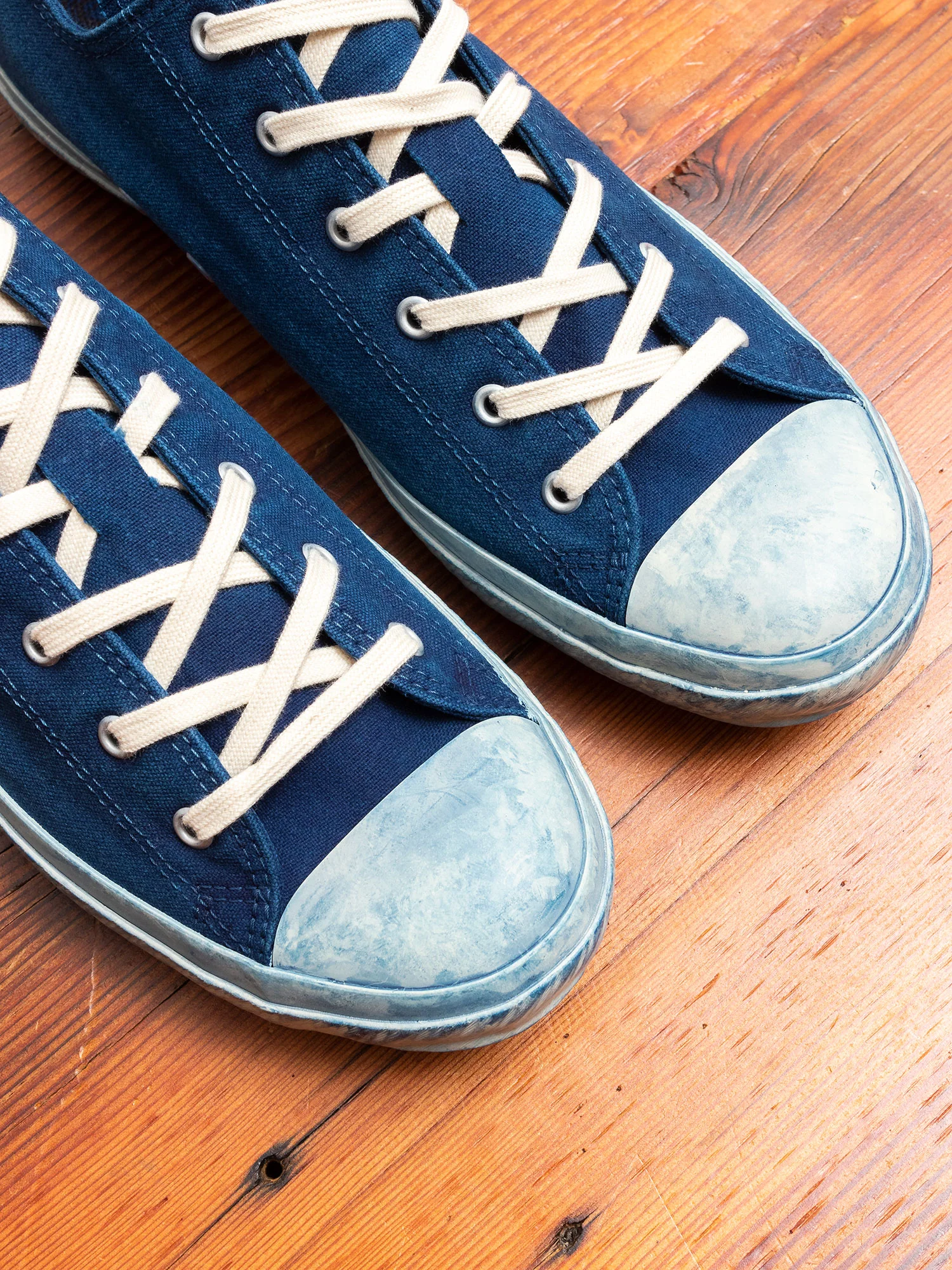 01JPB Low Top Sneaker in Natural Indigo Overdye - Image 3