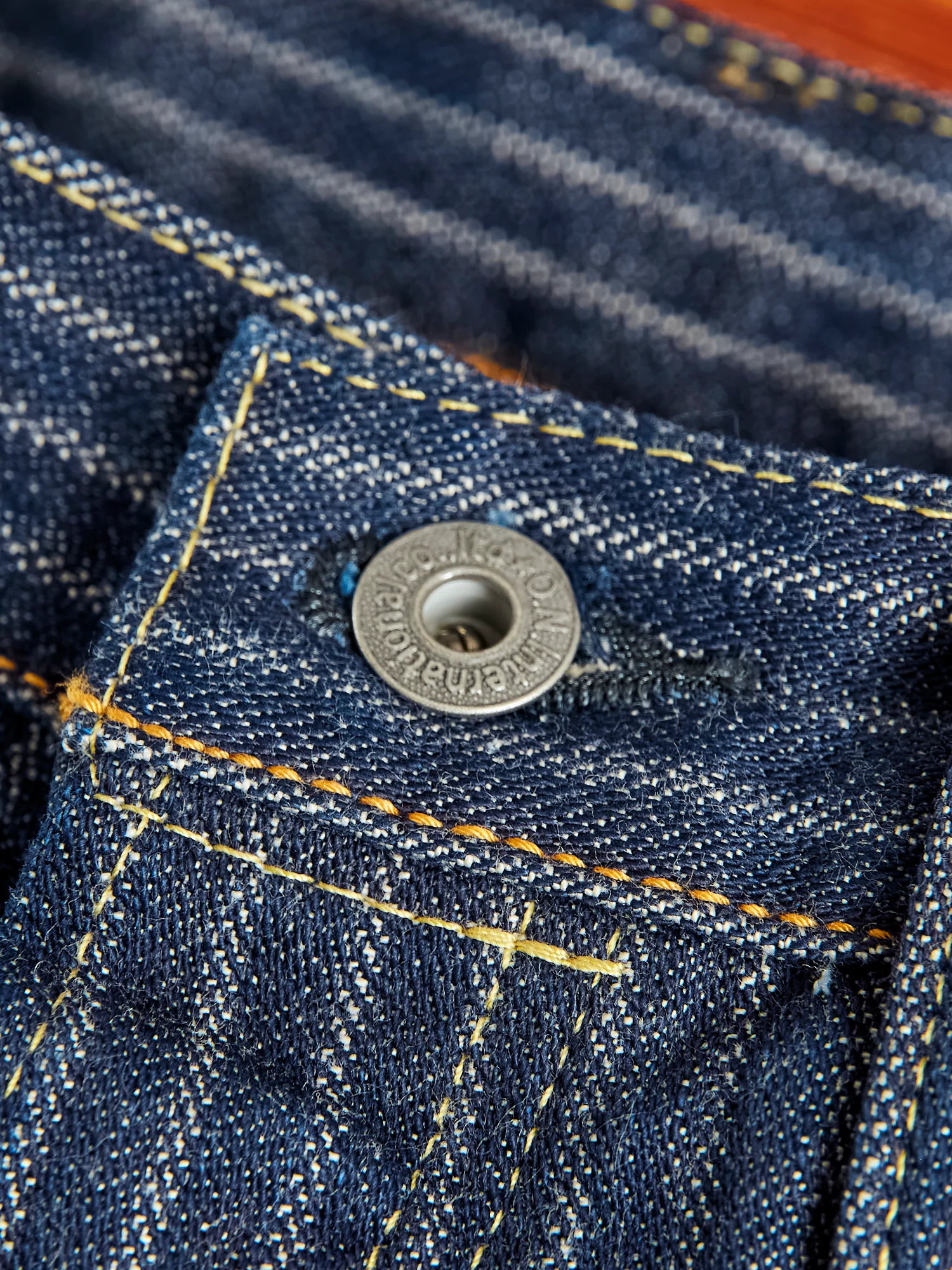 022-HJS 12oz Jacquard Stripe Selvedge Denim - Relaxed Straight Fit - Image 5