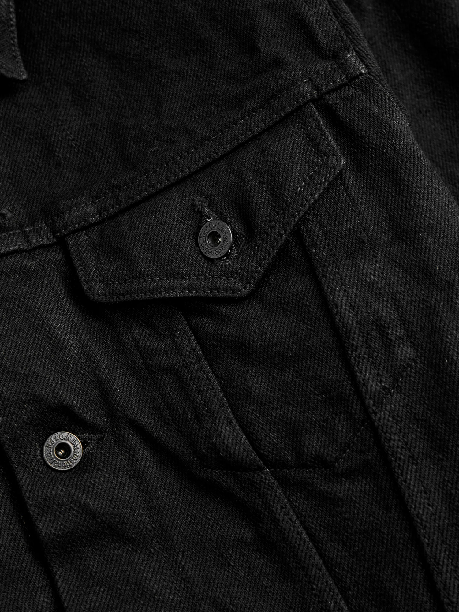 02527PRZ-BK "Secret Denim" 20oz Black Selvedge Denim Jacket - Image 7