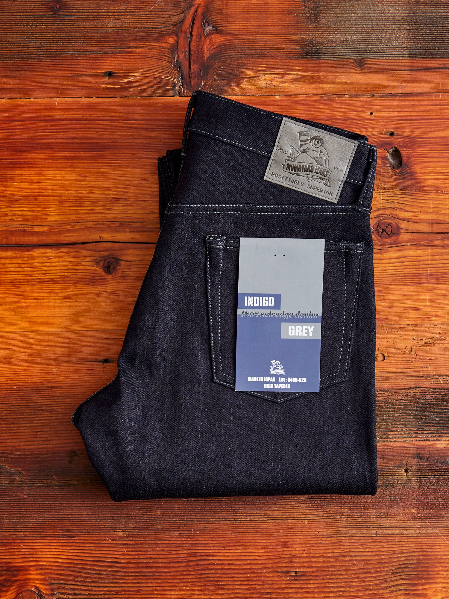 0405-52G "Indigo x Grey" 18oz Selvedge Denim - High Tapered Fit - Image 2