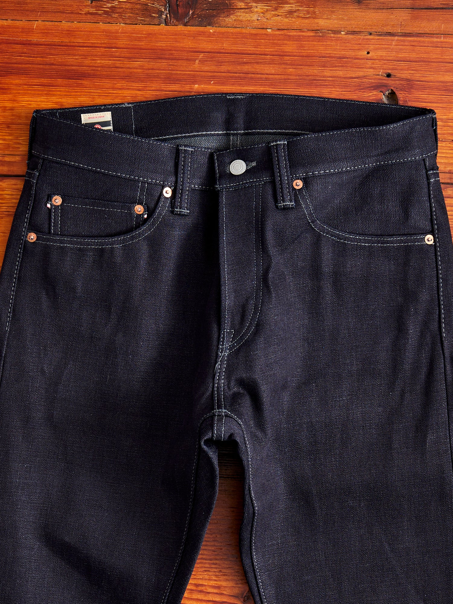 0405-52G "Indigo x Grey" 18oz Selvedge Denim - High Tapered Fit - Image 5