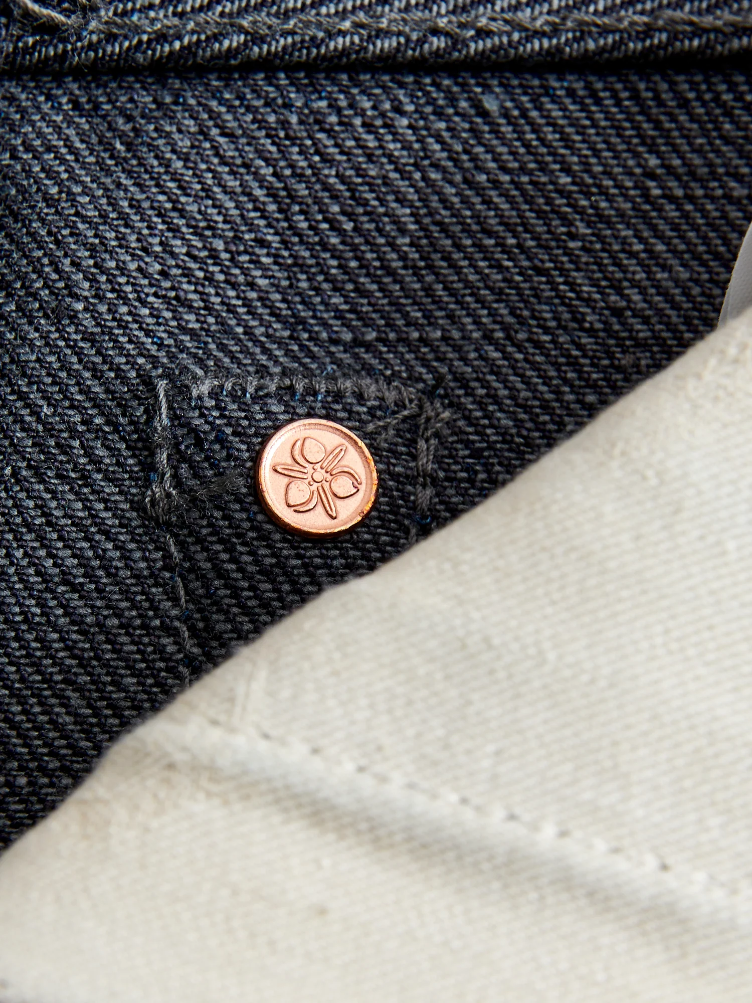 0405-52G "Indigo x Grey" 18oz Selvedge Denim - High Tapered Fit - Image 9