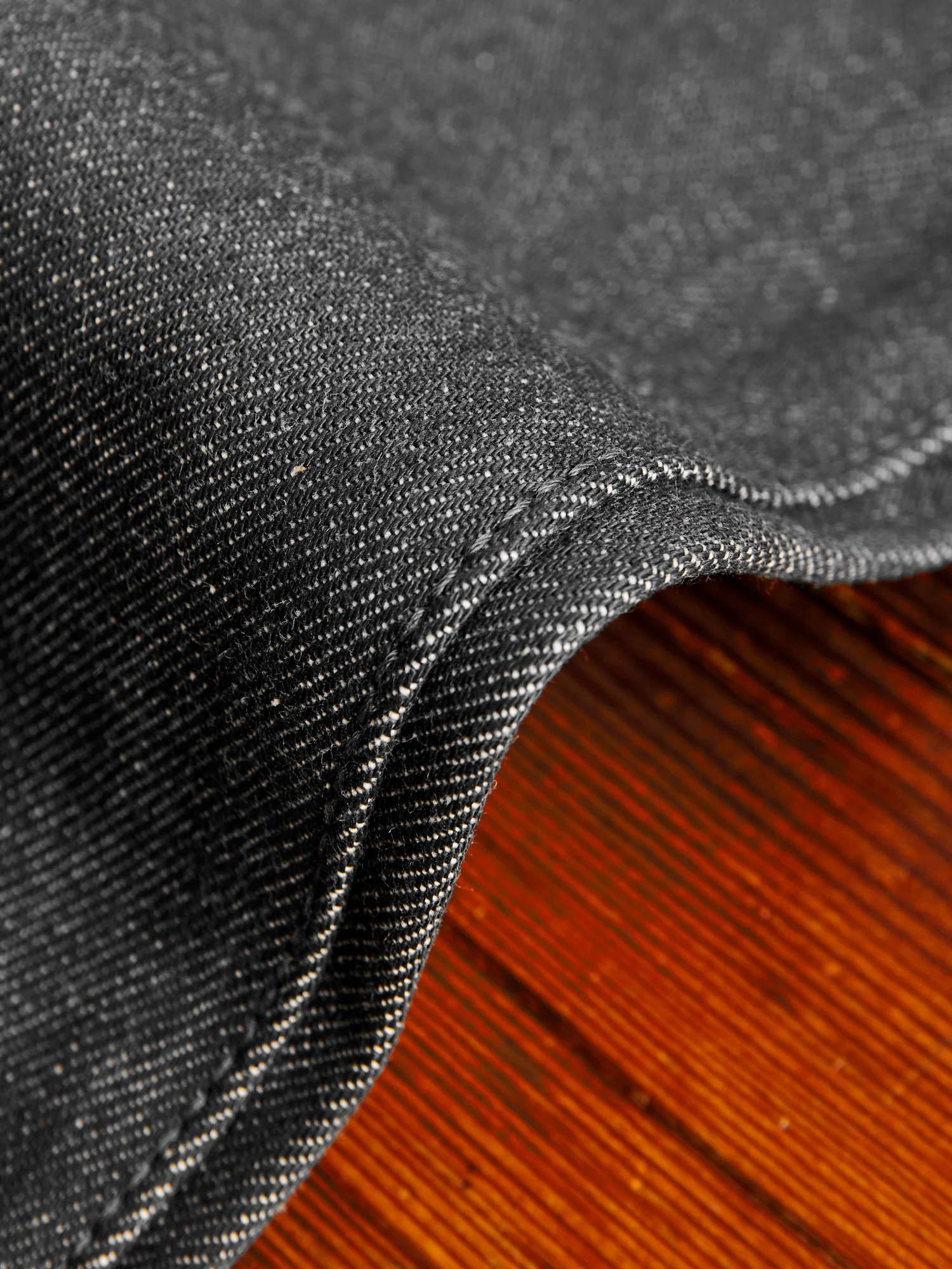 0405-70G 14oz Grey Selvedge Denim - High Tapered Fit - Image 11