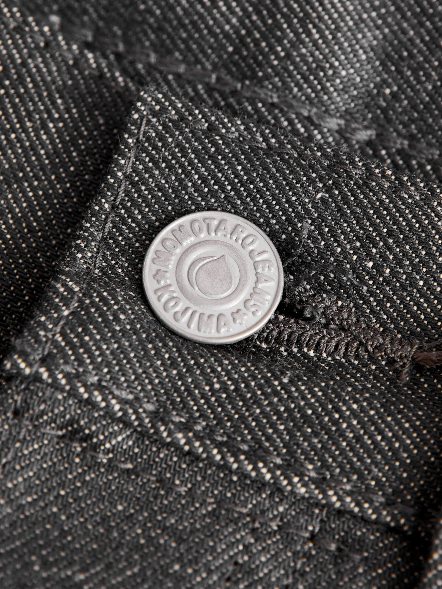 0405-70G 14oz Grey Selvedge Denim - High Tapered Fit - Image 7