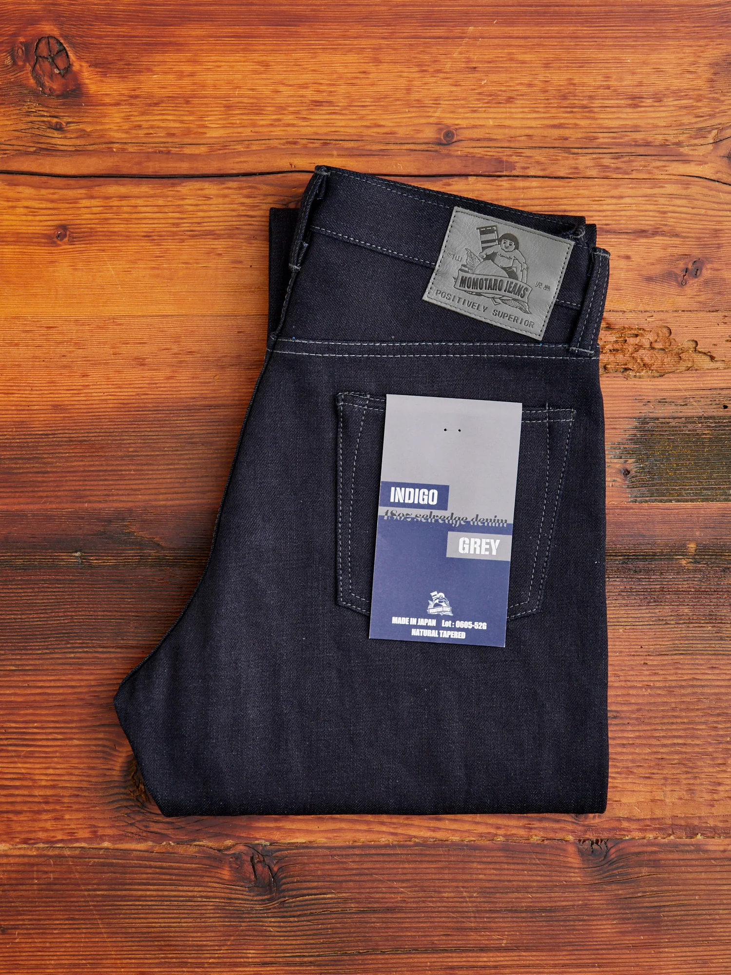 0605-52G "Indigo x Grey" 18oz Selvedge Denim - Natural Tapered Fit - Image 2