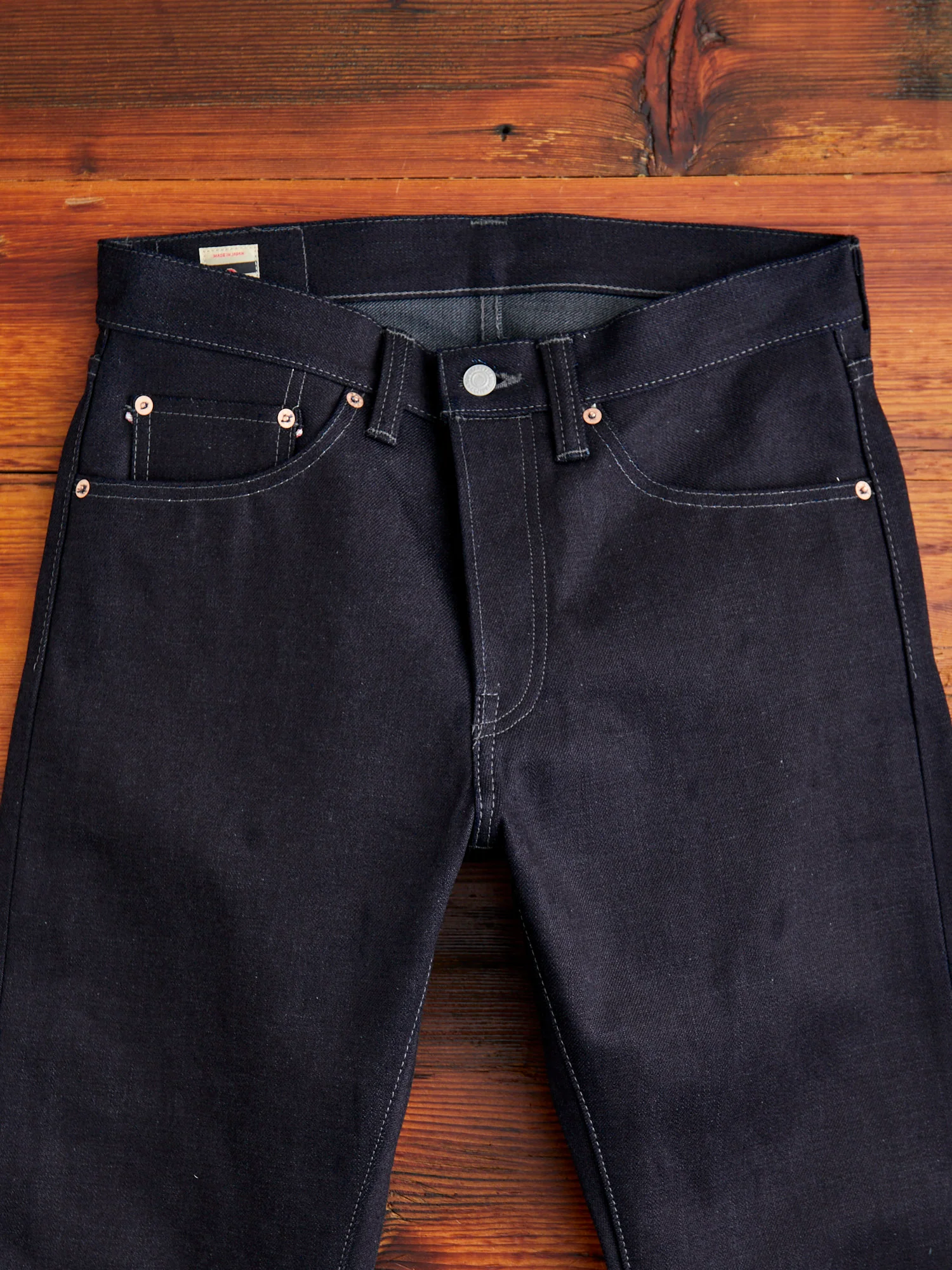 0605-52G "Indigo x Grey" 18oz Selvedge Denim - Natural Tapered Fit - Image 5