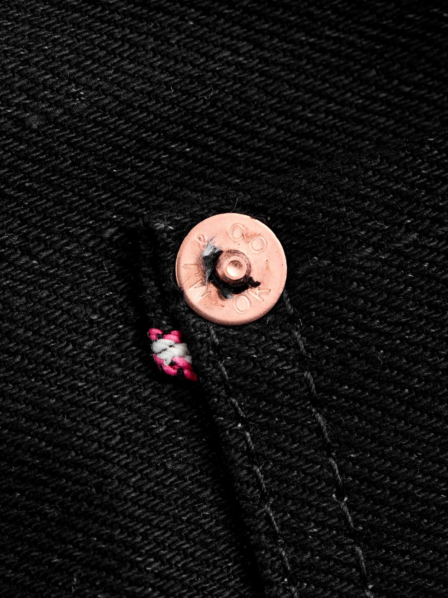 0605-B 15.7oz Black Selvedge Denim - Natural Tapered Fit - Image 12
