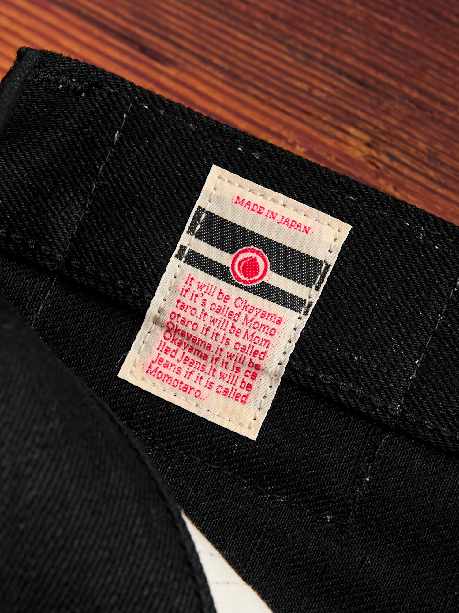 0605-B 15.7oz Black Selvedge Denim - Natural Tapered Fit - Image 9