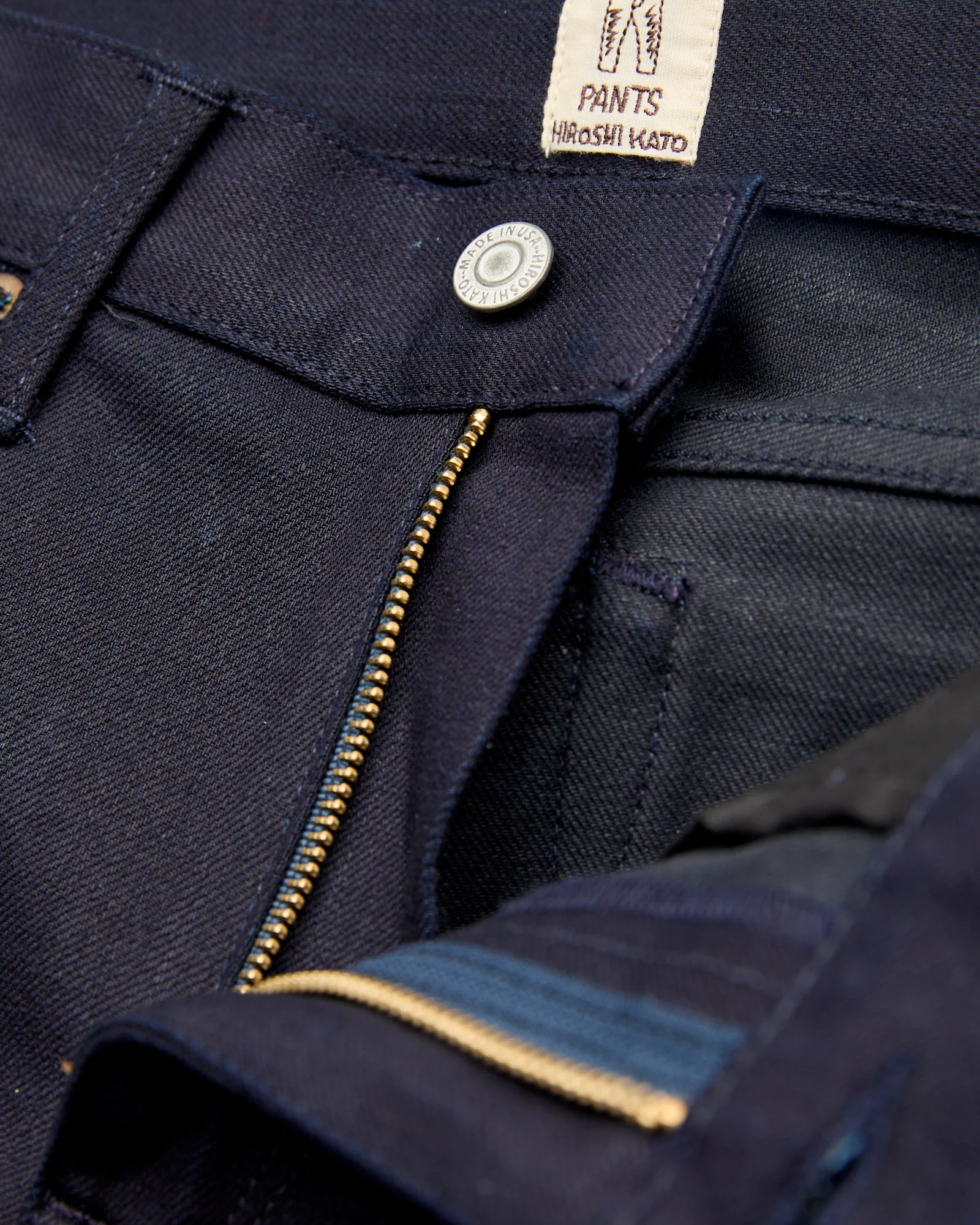10.5oz Indigo/Black Stretch Selvedge Denim - Pen Slim - Image 7