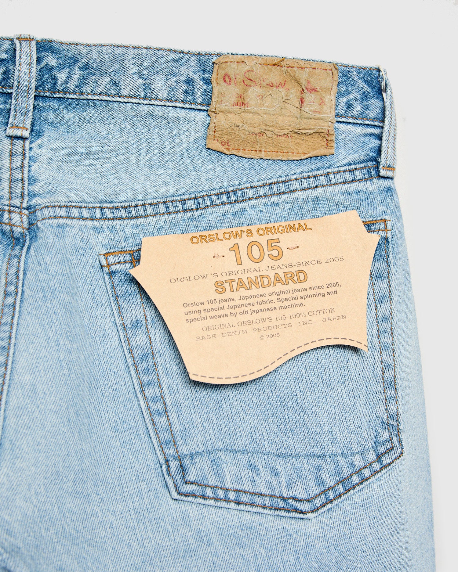 105 "90s Sky Blue" 13.5oz Washed Denim - Standard Fit - Image 3