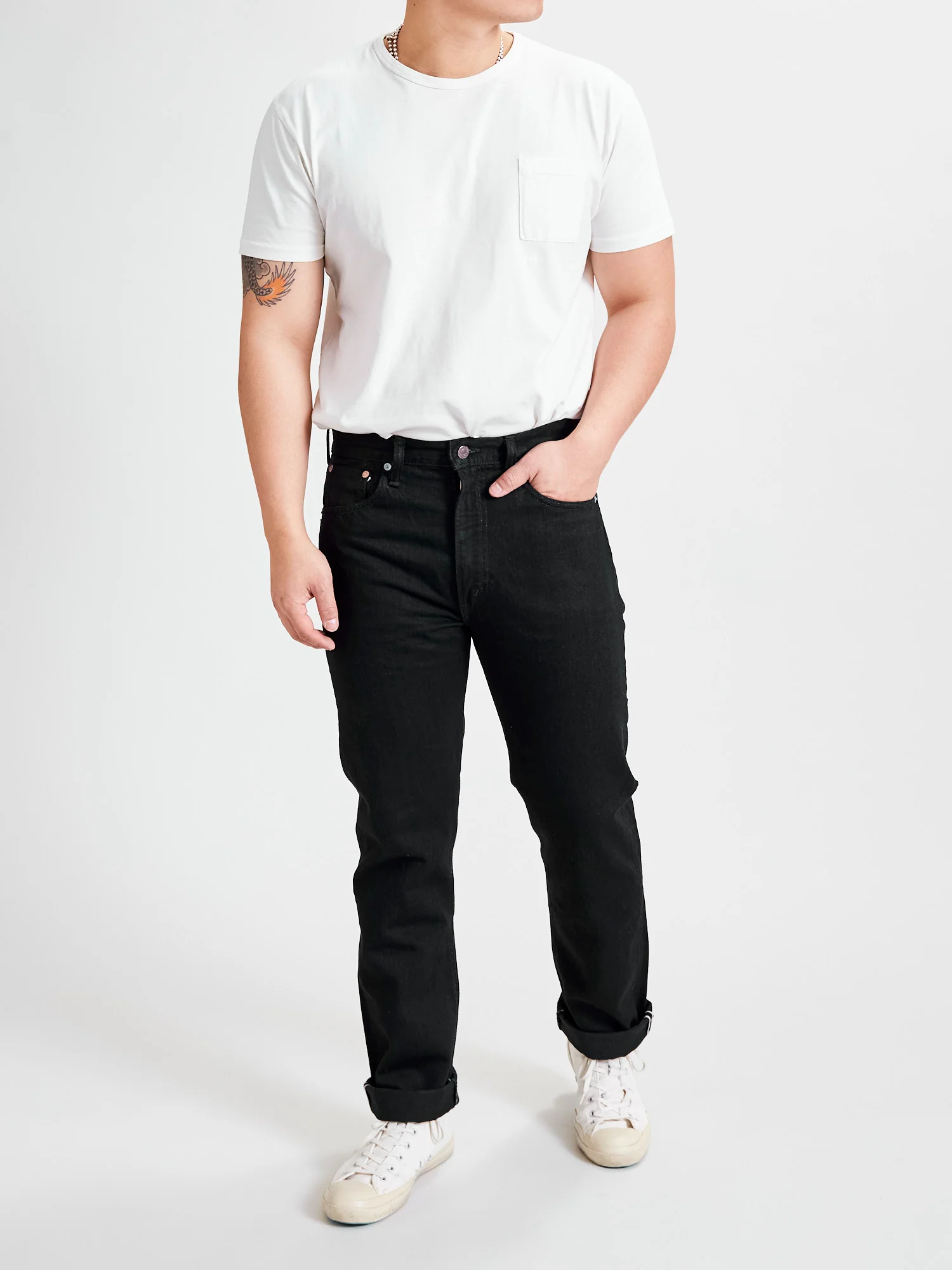 107 13.5oz Double Black Selvedge Denim - Ivy Fit - Image 11