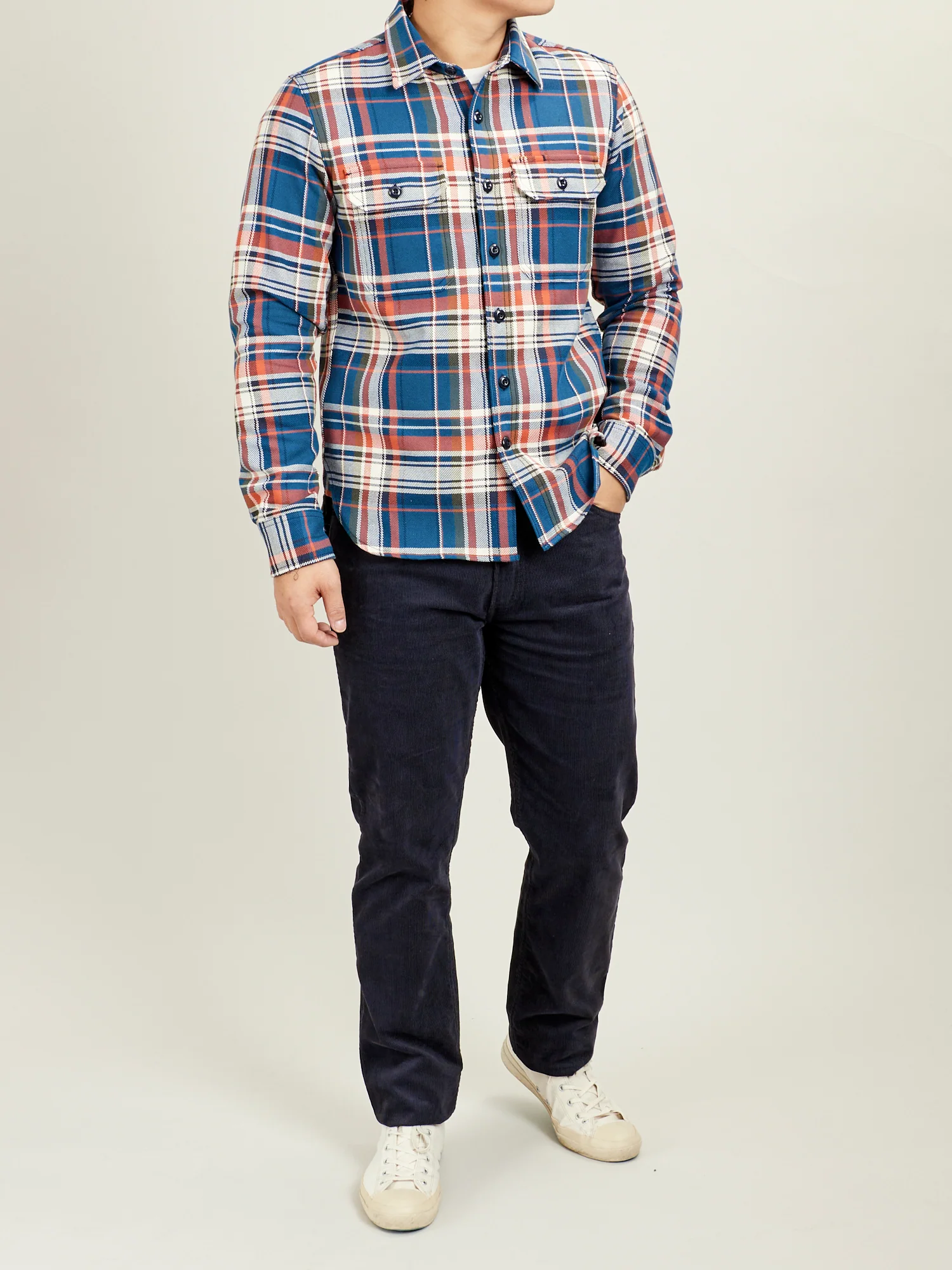 107 Ivy Fit Corduroy Pants in Navy - Image 11
