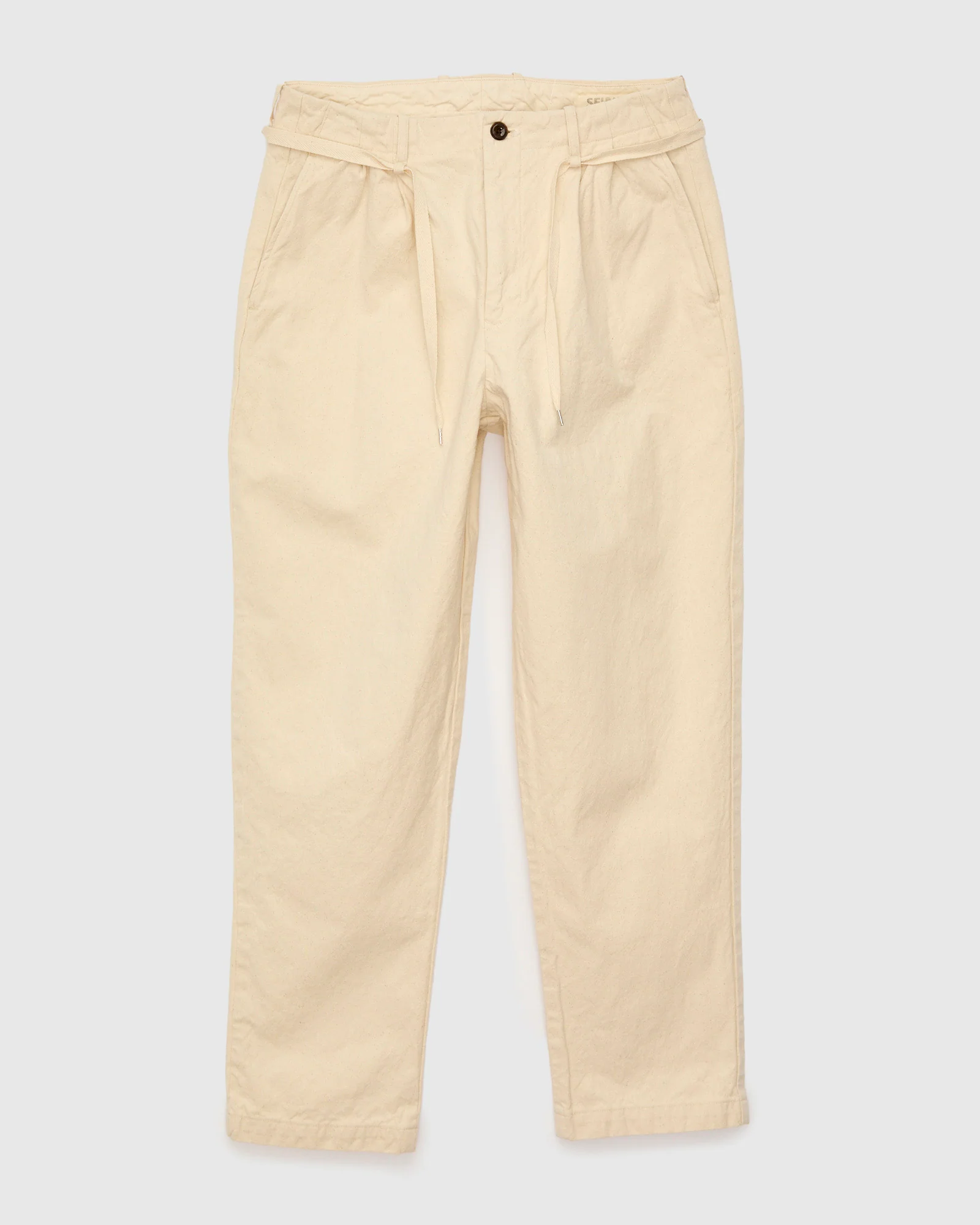 10oz Canvas 2Tuck Tapered Pants in Natural