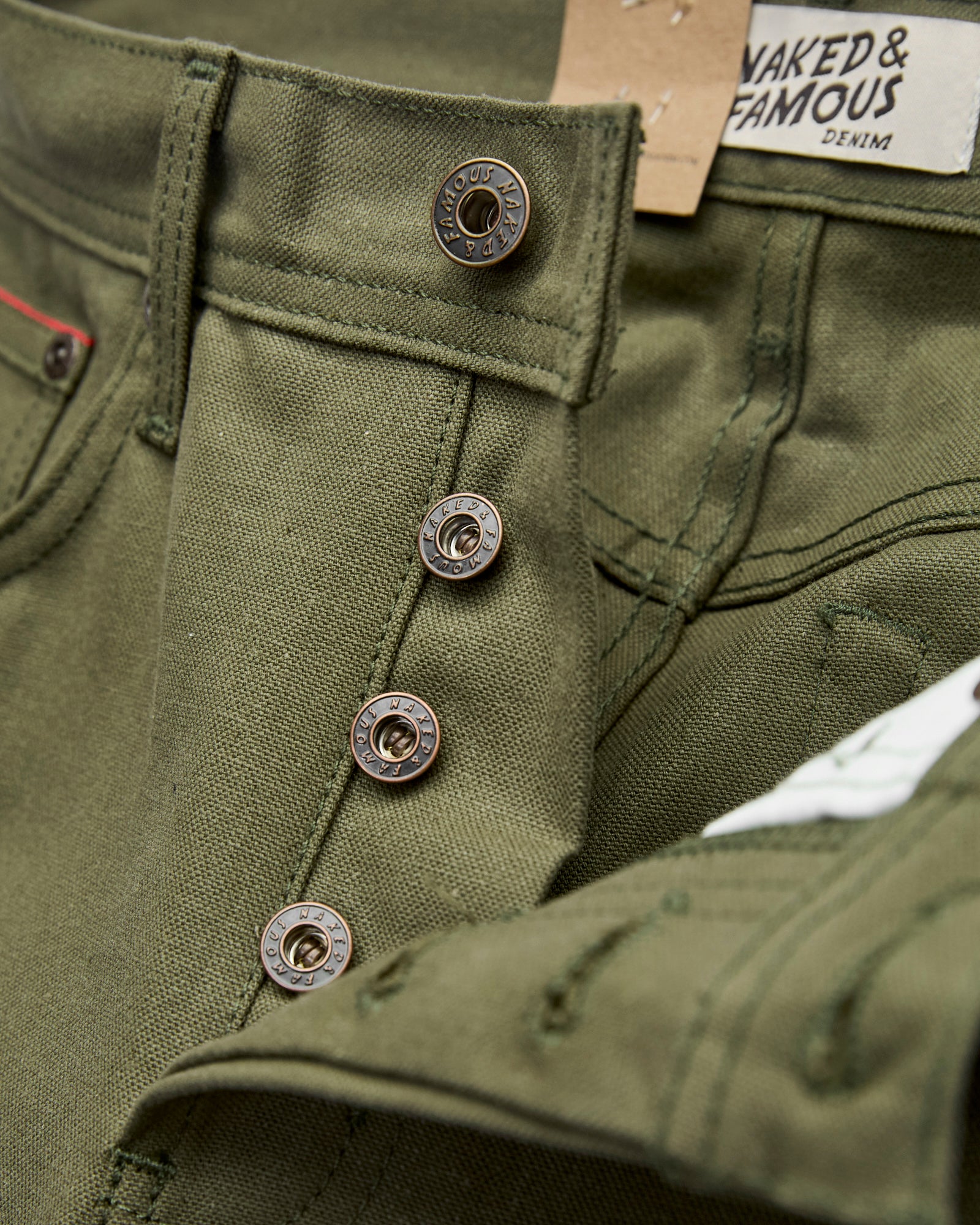 10oz Selvedge Army Green Duck Canvas - Weird Guy Fit - Image 7