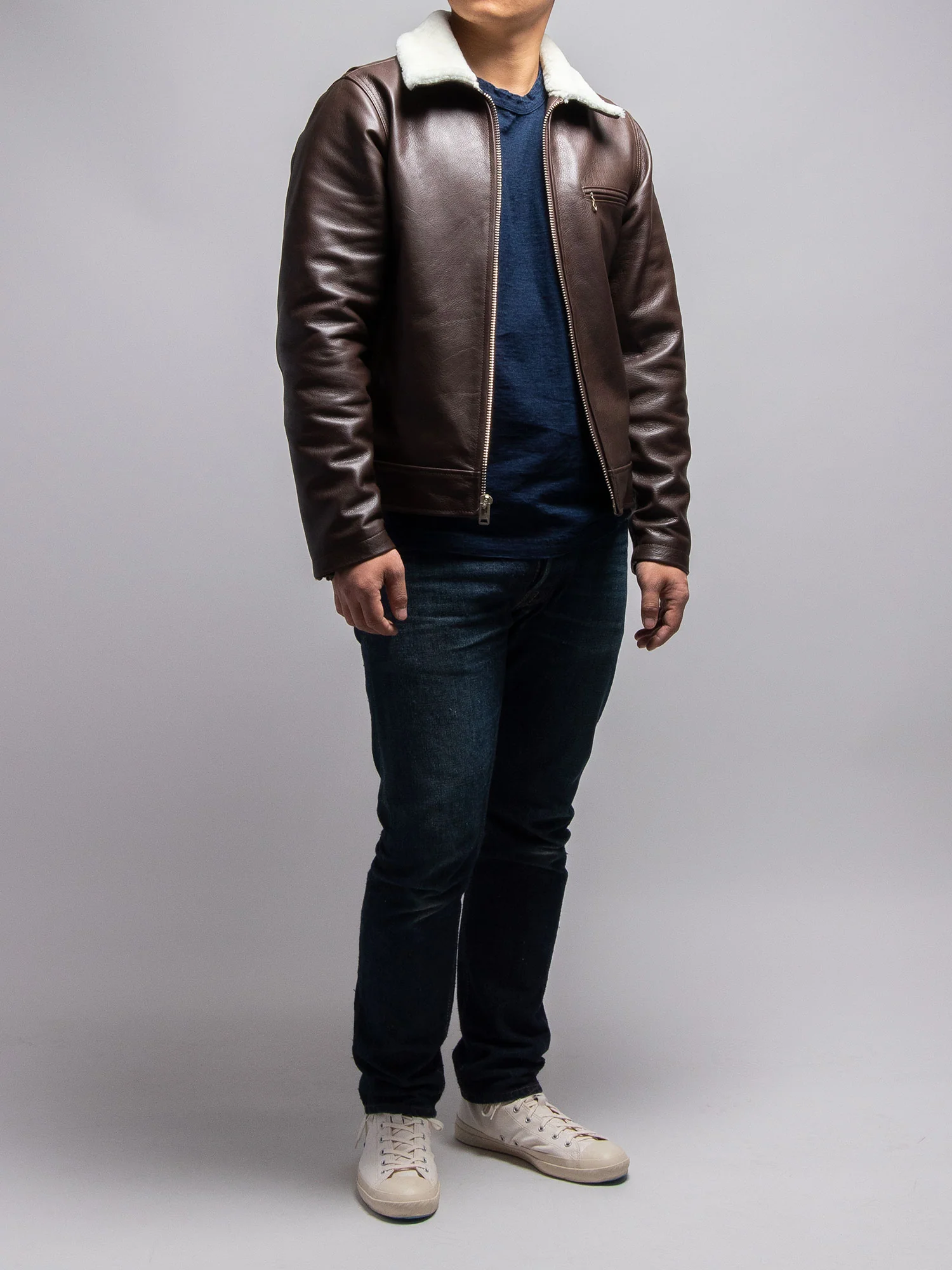 "10th Anniversary" Leather Jacket in Brown - Image 12