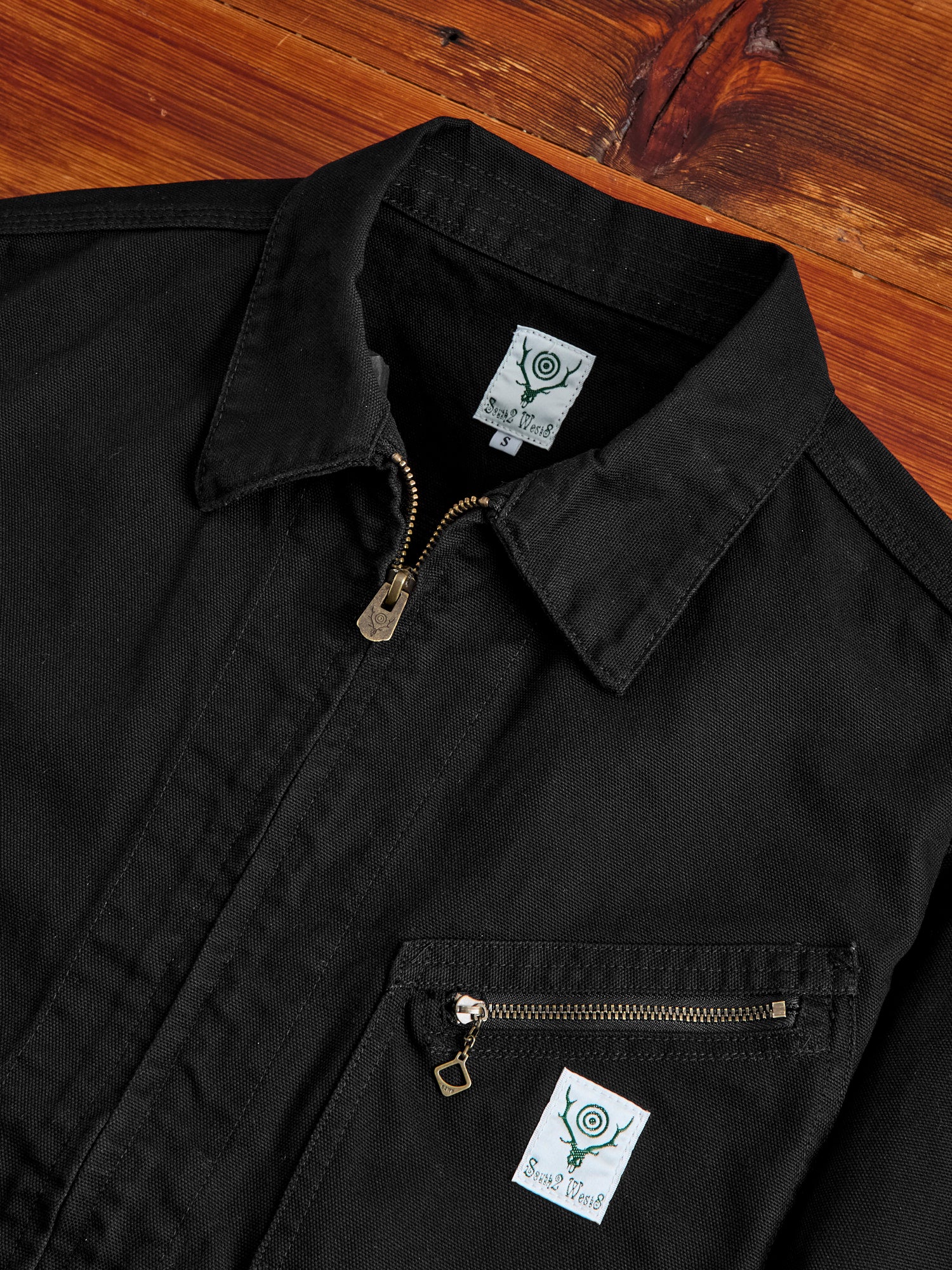 11.5oz Cotton Canvas Work Jacket in Black - Image 5