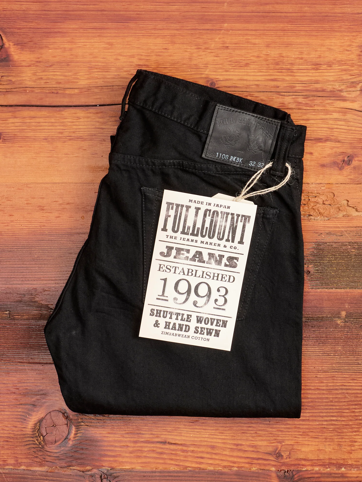 1108BKBK 13.5oz Double Black Selvedge Denim - Slim Straight Fit - Image 2