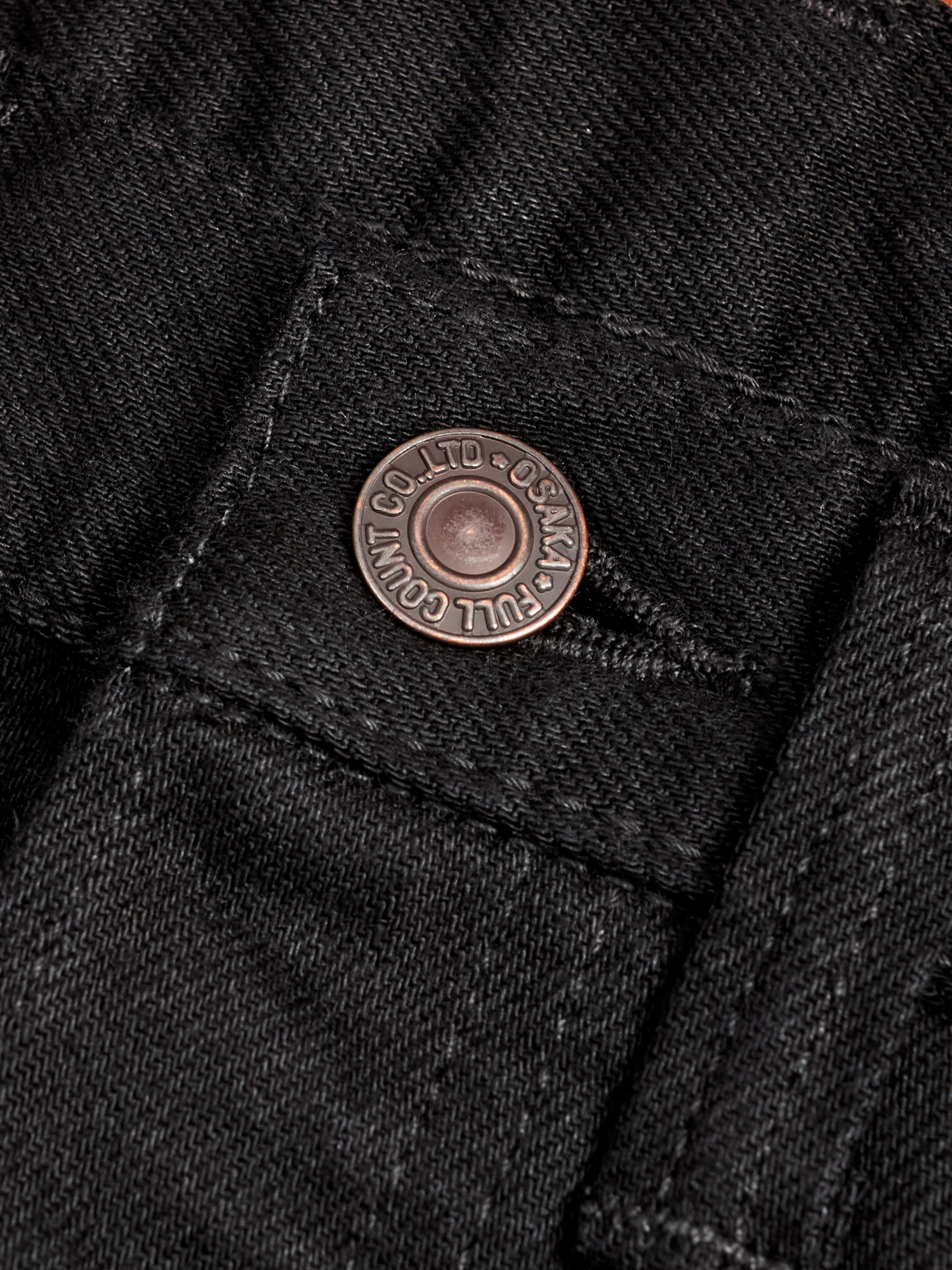 1108BKBK 13.5oz Double Black Selvedge Denim - Slim Straight Fit - Image 6
