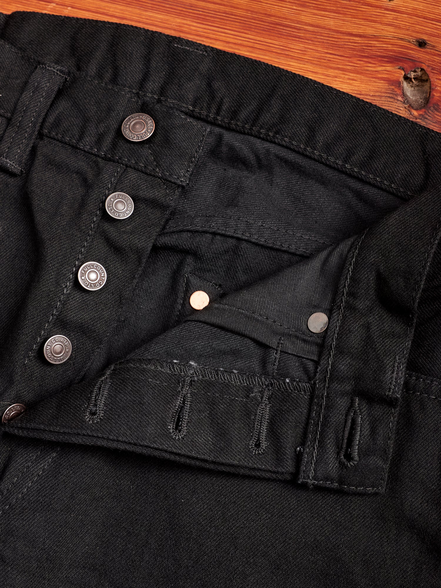 1108BKBK 13.5oz Double Black Selvedge Denim - Slim Straight Fit - Image 7