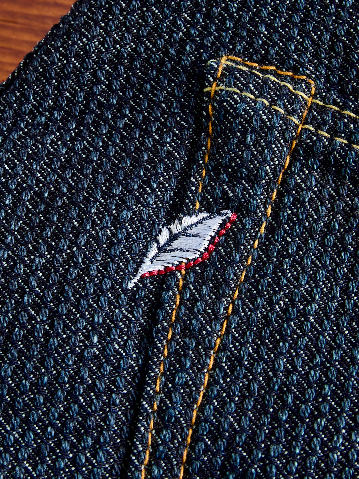 1170-1-ID Indigo Sashiko Denim - Regular Straight Fit - Image 12