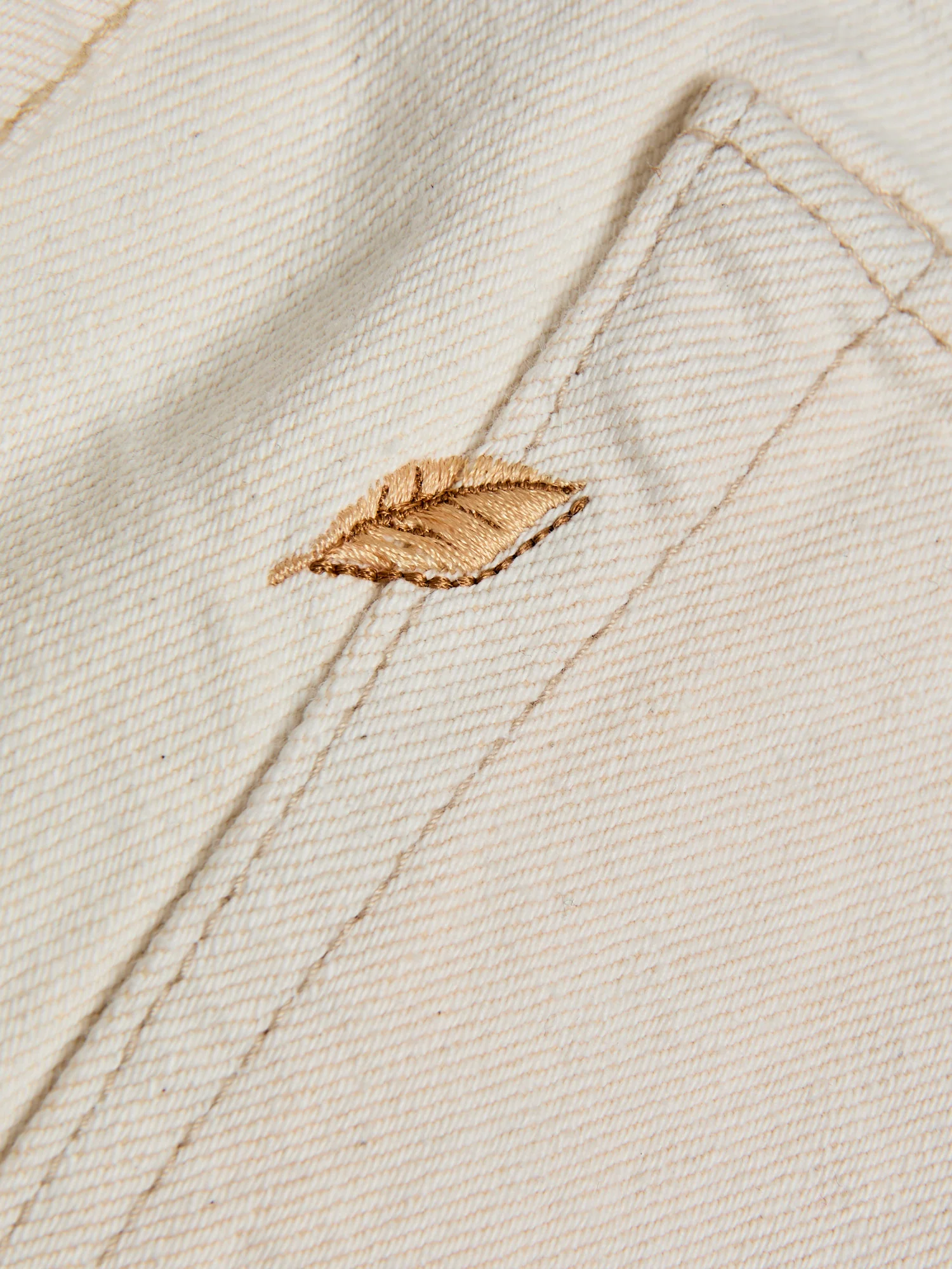 1172-1 "Ecru Beige" 14oz Rinsed Selvedge Denim - Regular Straight Fit - Image 8
