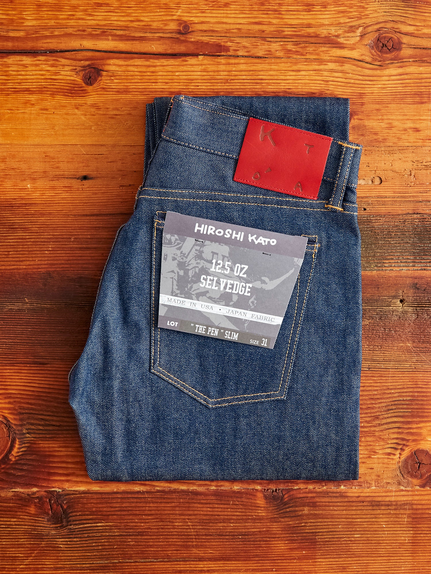 12.5oz Natural Slub Selvedge Denim - Pen Slim - Image 2