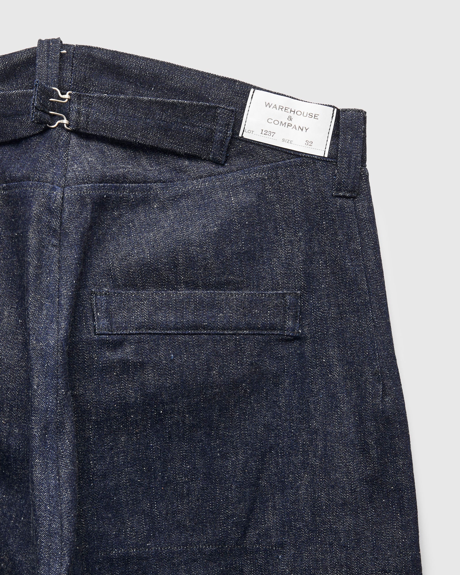 1900 Waist Overall Work Pants in Indigo Denim - Image 3