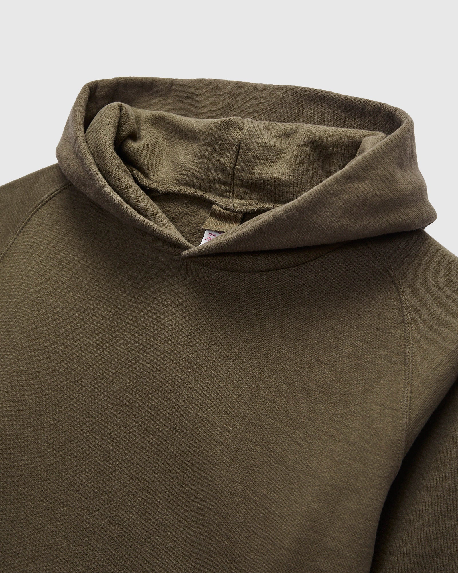 13.5oz Heavyweight Pullover Hoodie in Olive - Image 3