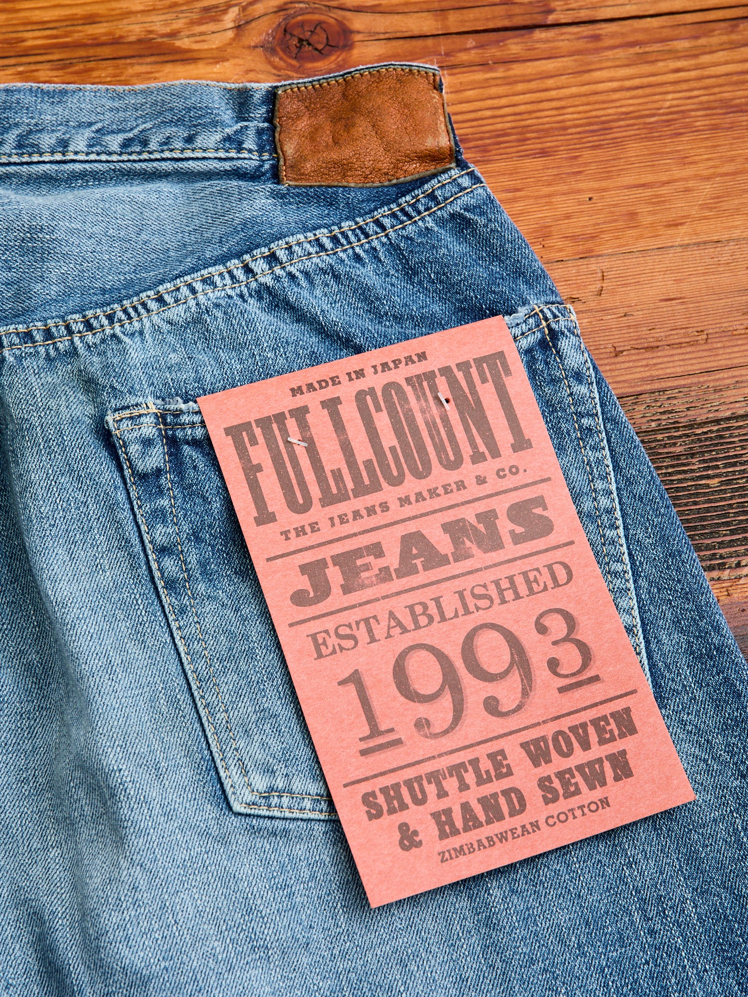 0105SS "Dartford" 11.5oz Washed Selvedge Denim - Wide Fit - Image 9