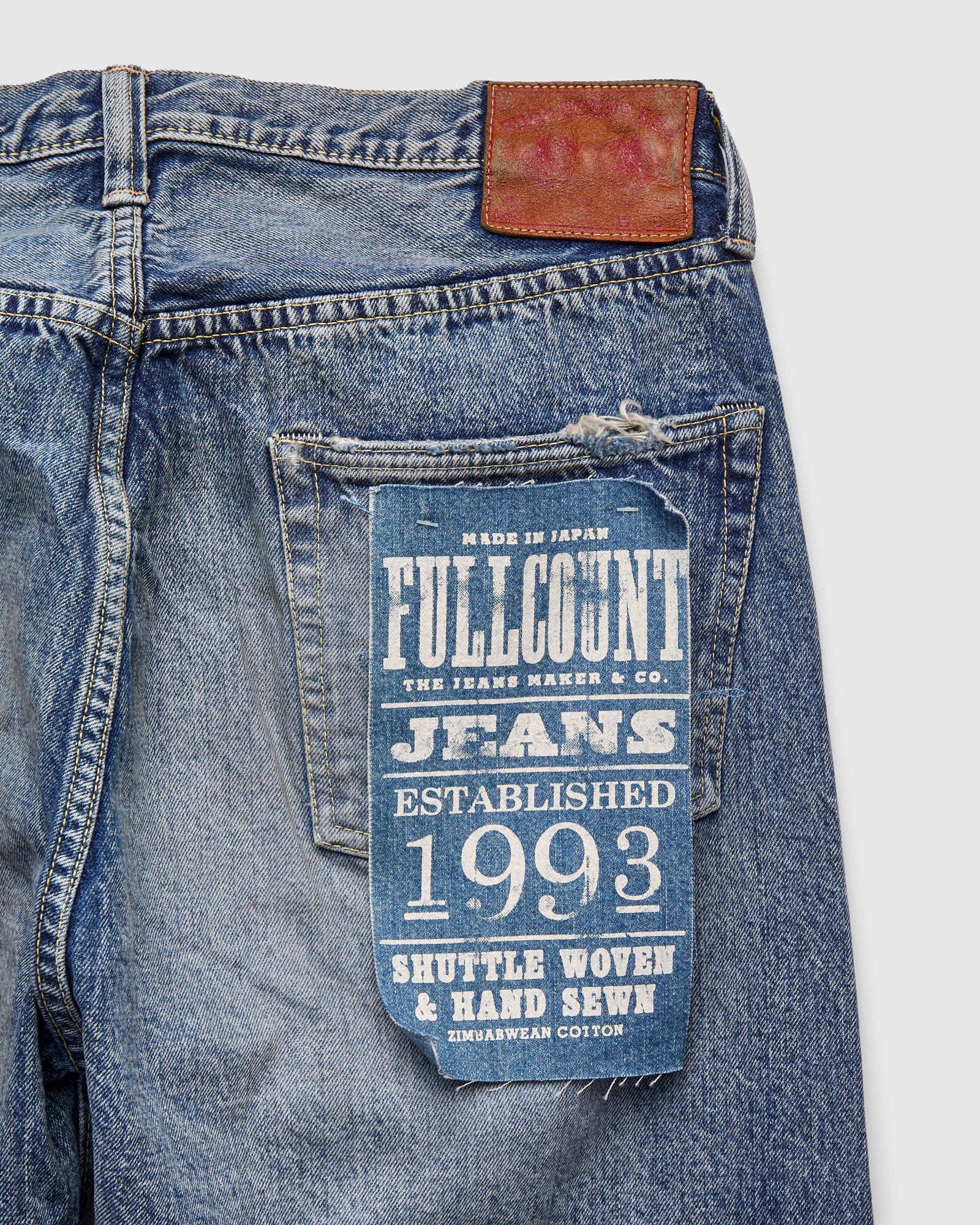 1341-0105US "WWII Dartford" 13.7oz Washed Selvedge Denim - Wide Fit - Image 3
