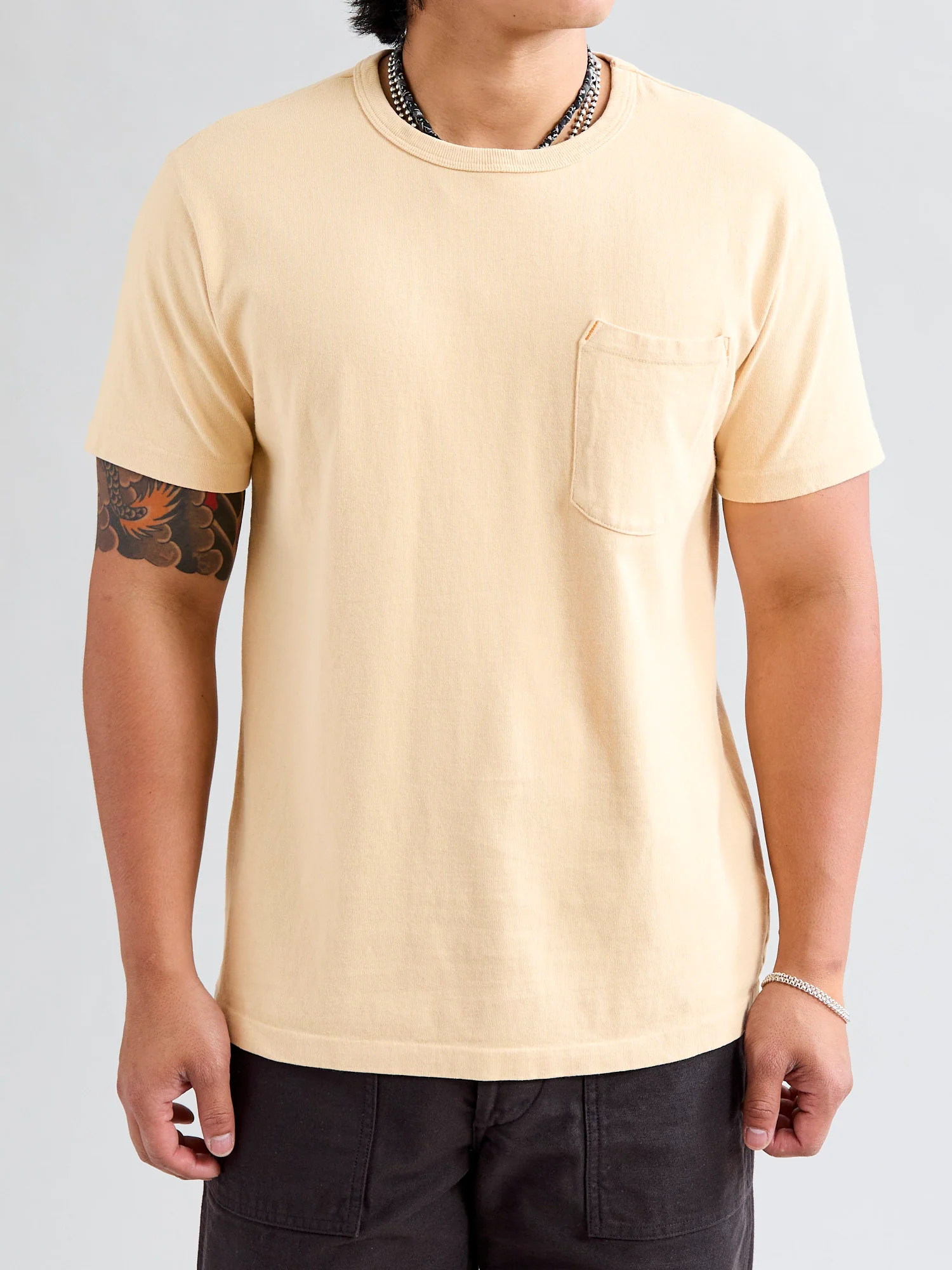 13oz Pocket T-Shirt in Cream - Image 2