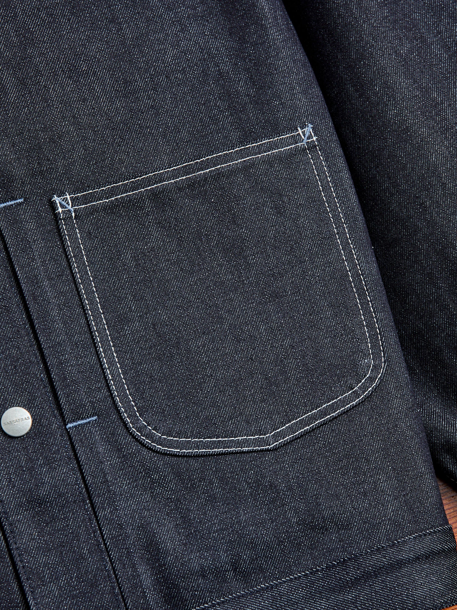 13oz Slub Denim Gardeners Jacket in Indigo - Image 7
