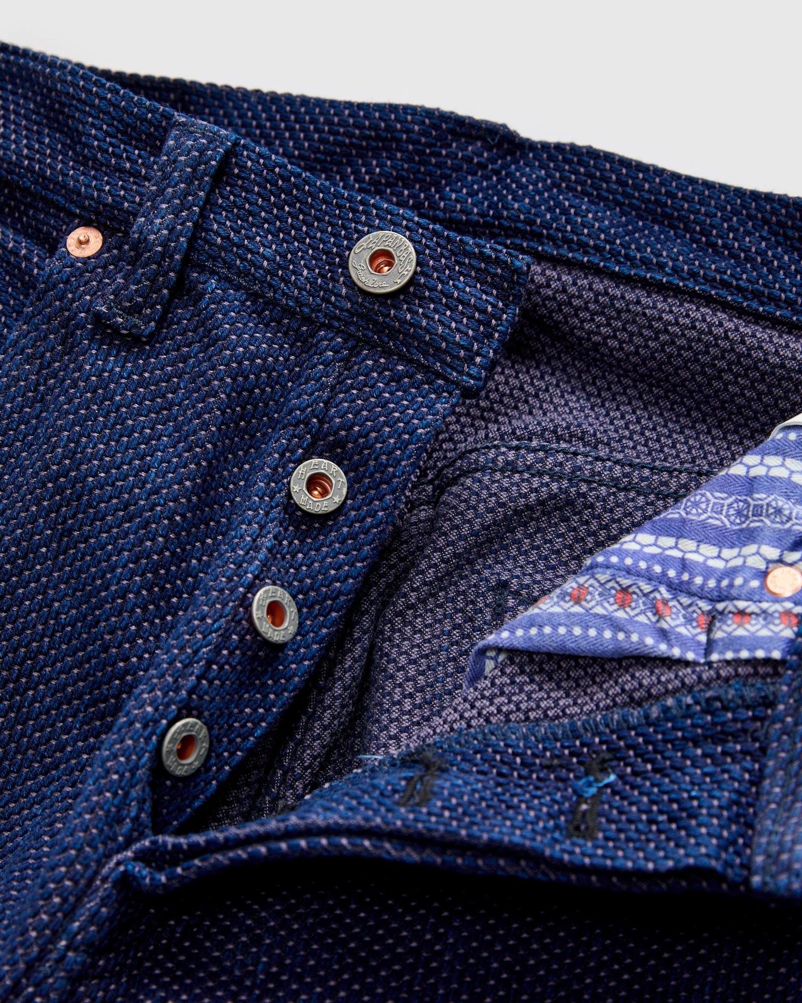 14.5oz Double-Yarn Sashiko Selvedge Jeans - Loose Straight Fit - Image 6