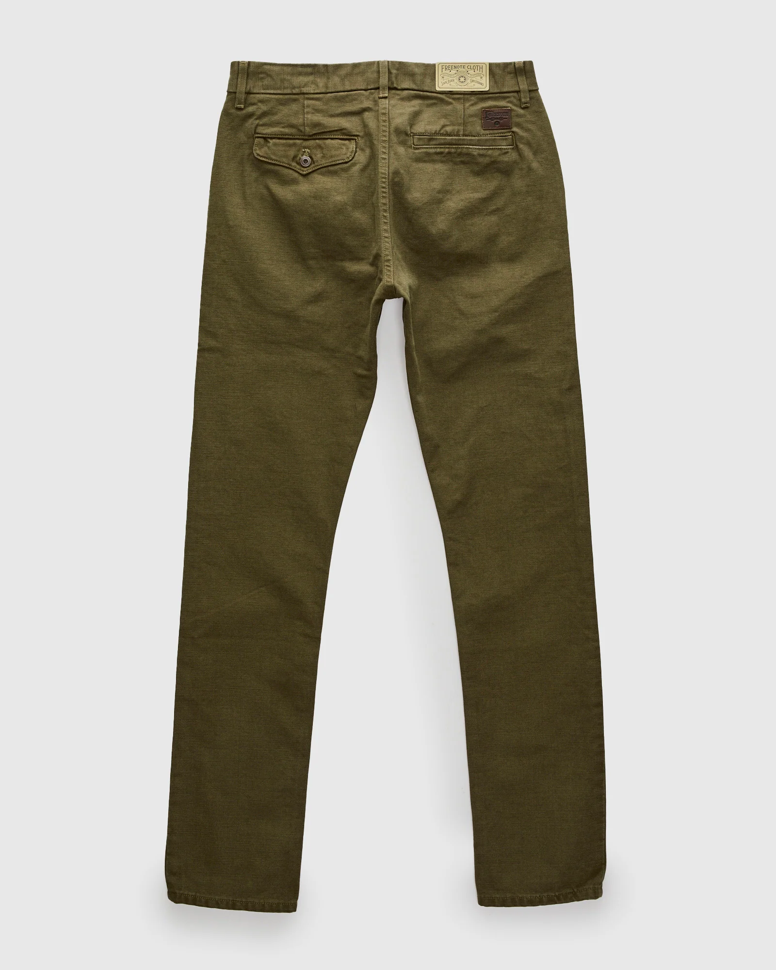 14oz Slub Workers Chino in Army - Image 2
