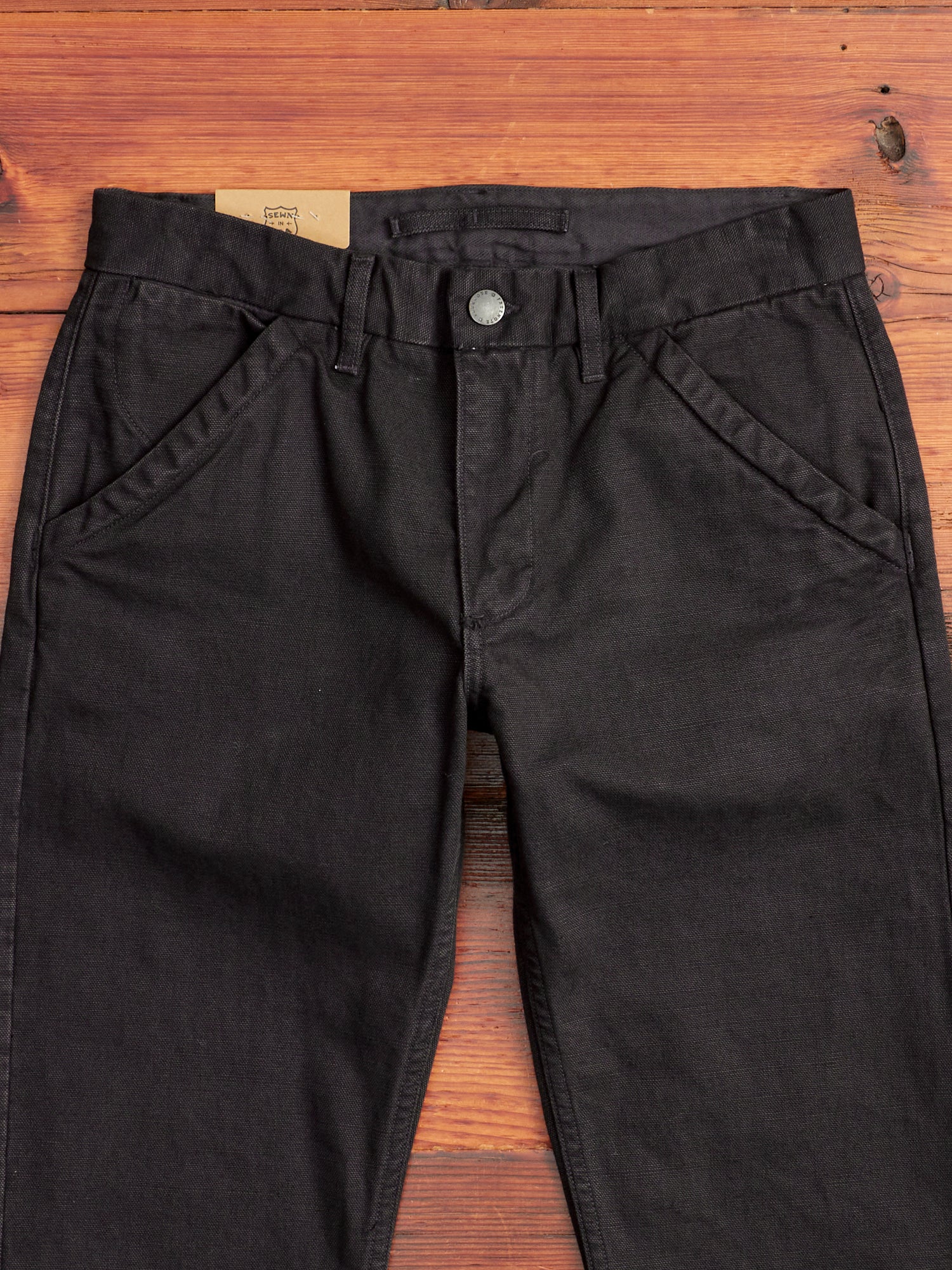 14oz Slub Workers Chino in Black - Image 2