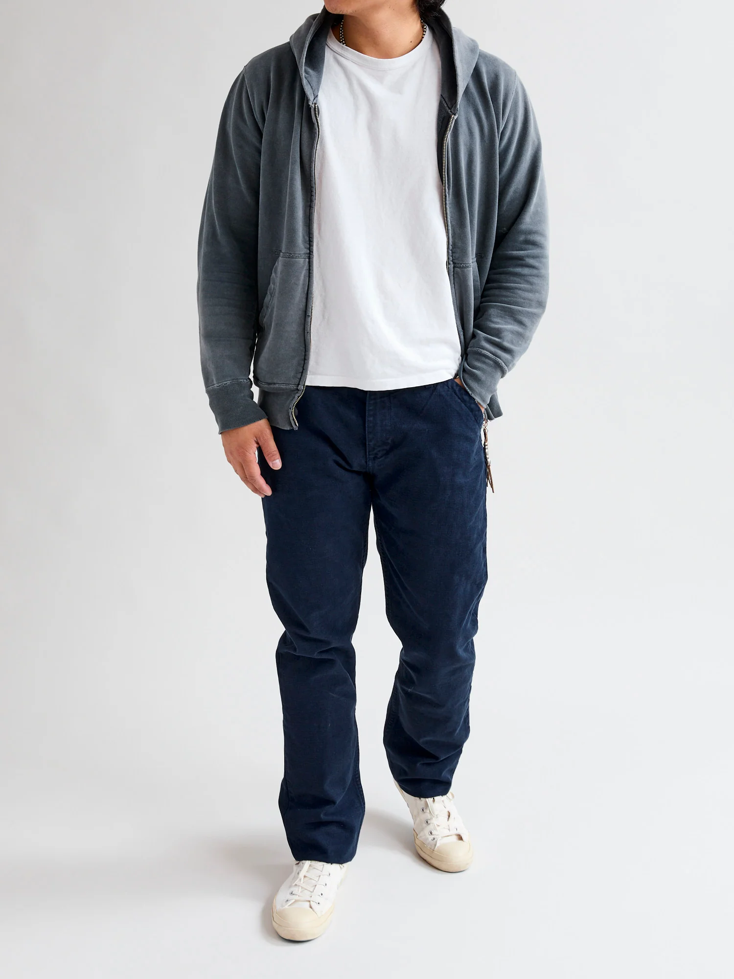 14oz Slub Workers Chino in Navy - Image 15