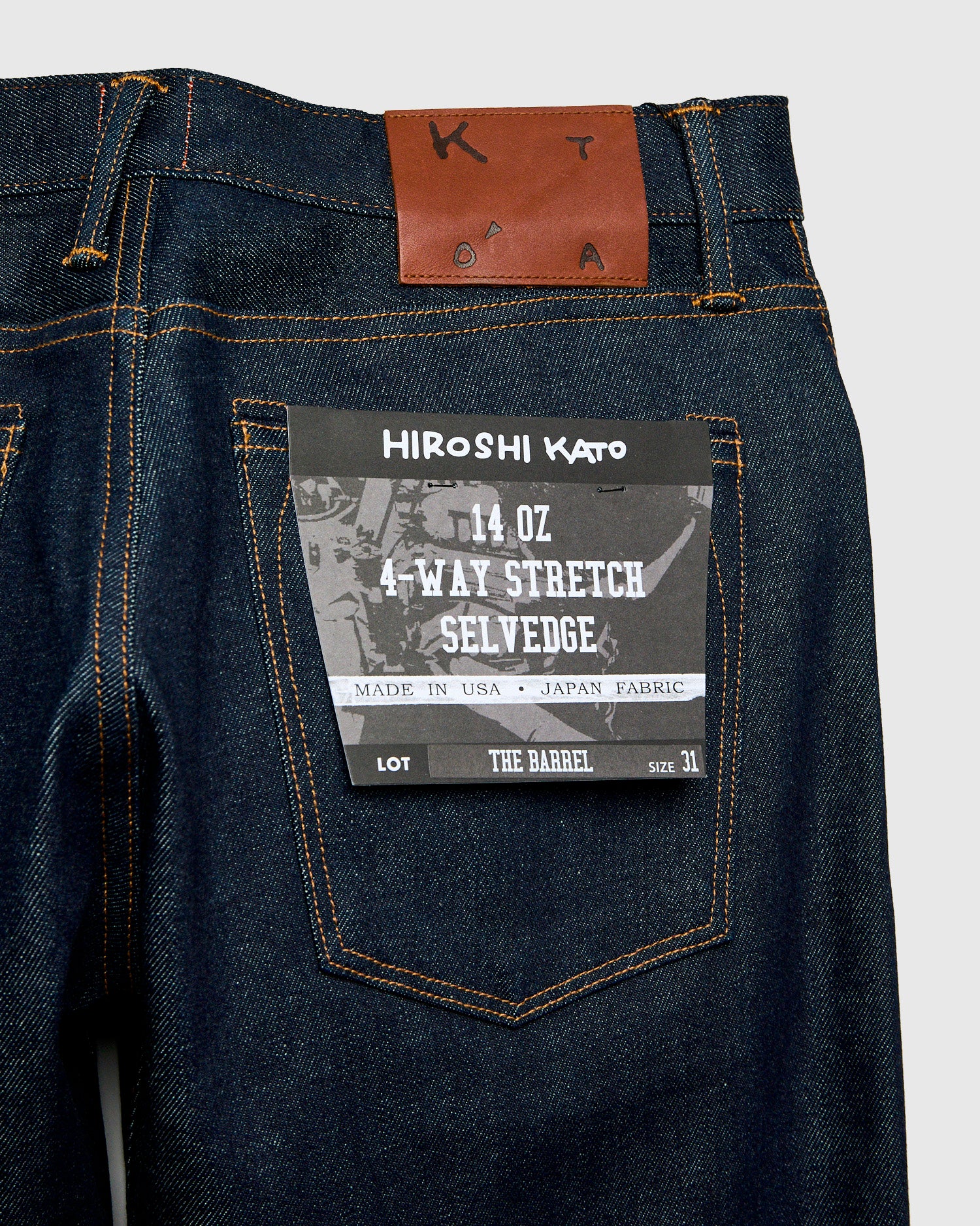 14oz Stretch Selvedge Denim - Barrel Wide Straight - Image 4