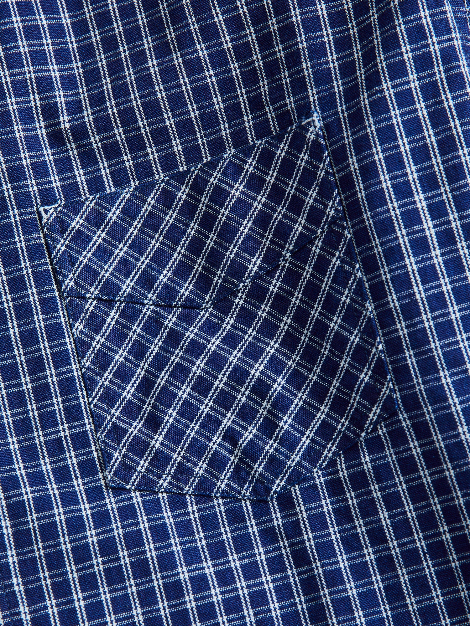 1940s Work Shirt in Indigo Check - Image 4