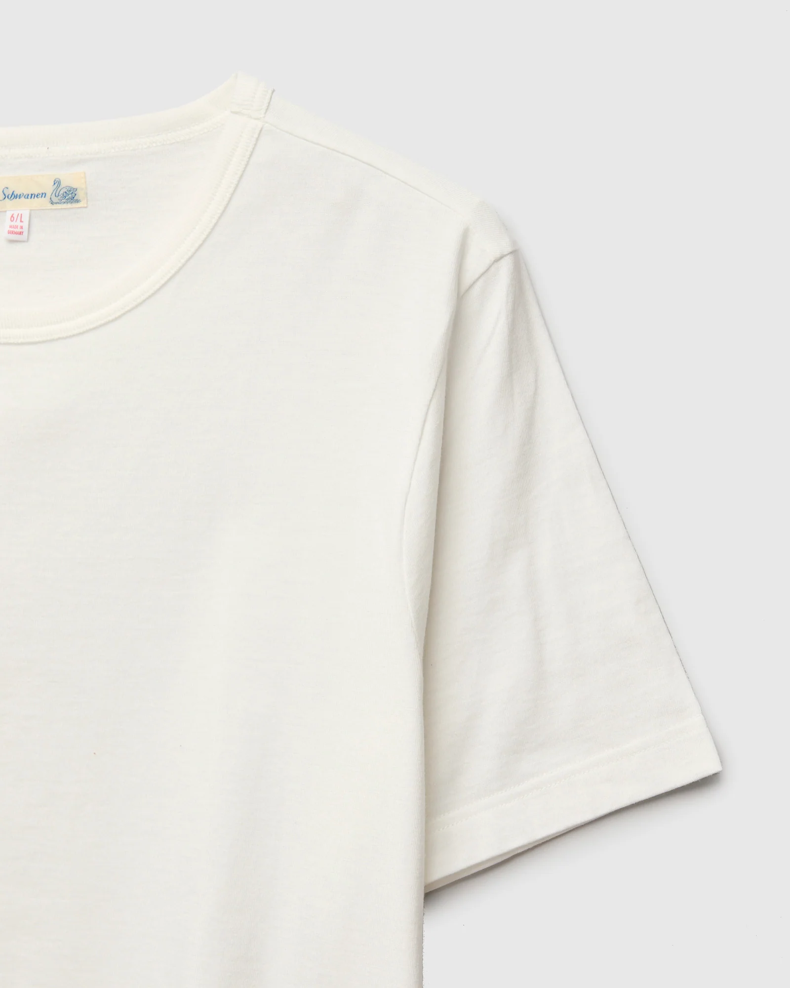 1950s "Good Originals" 5.5oz Loopwheel T-Shirt in White - Image 4