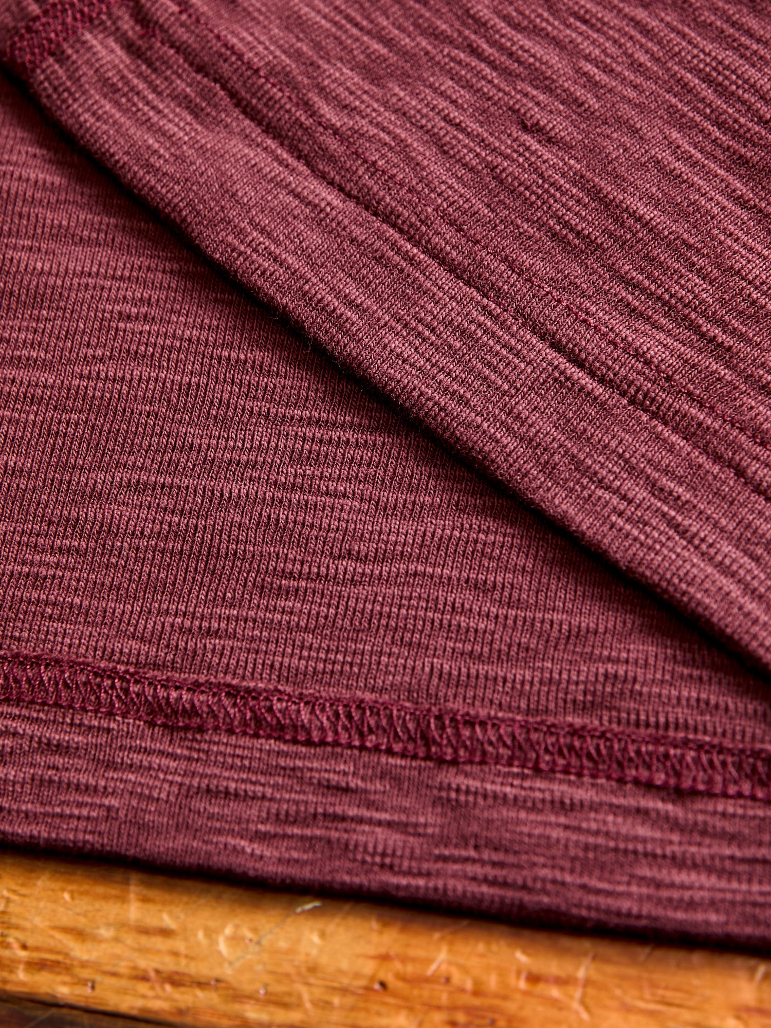 1x1 Slub T-Shirt in Crimson - Image 5