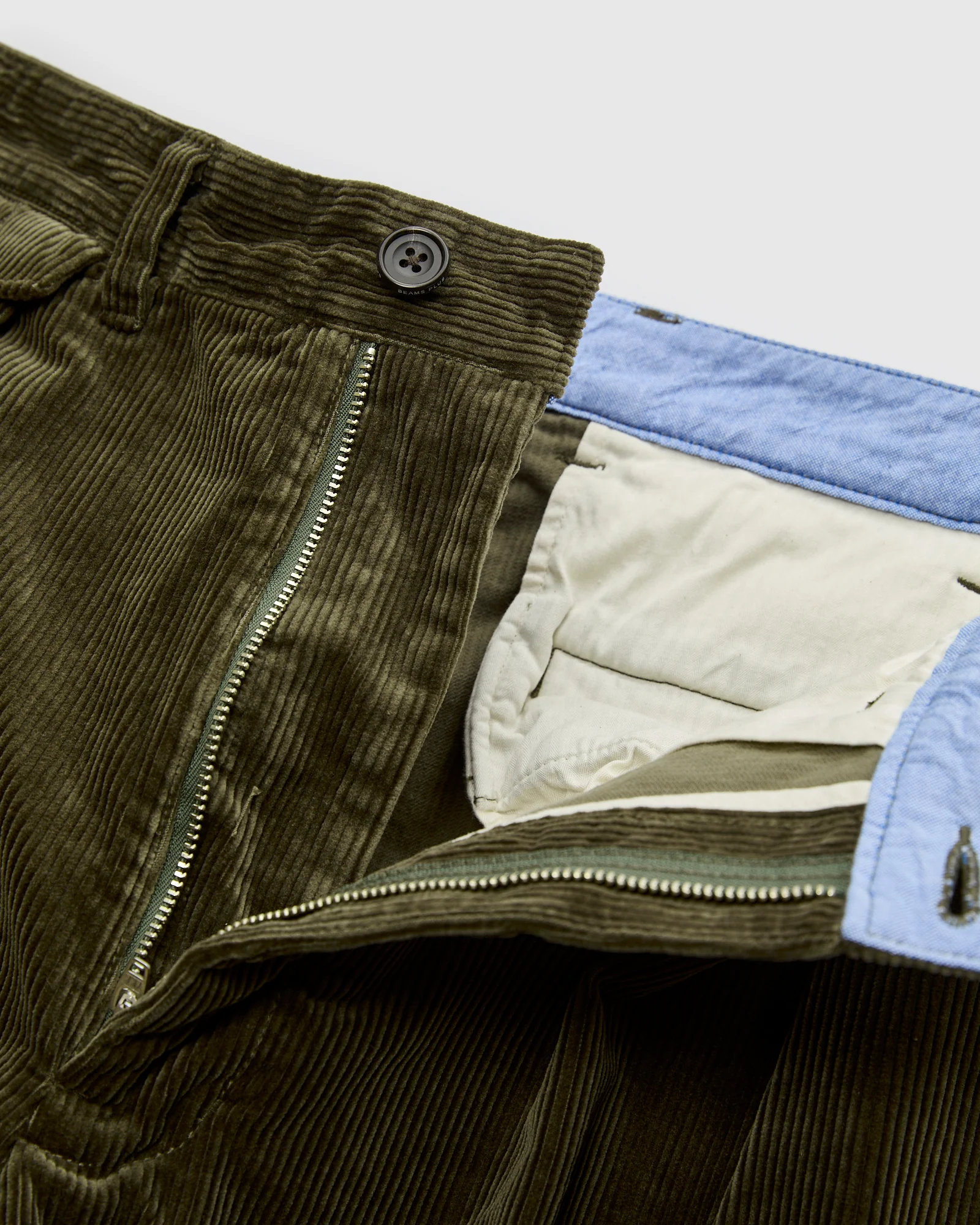 2-Pleat Corduroy Trousers in Dark Green - Image 6