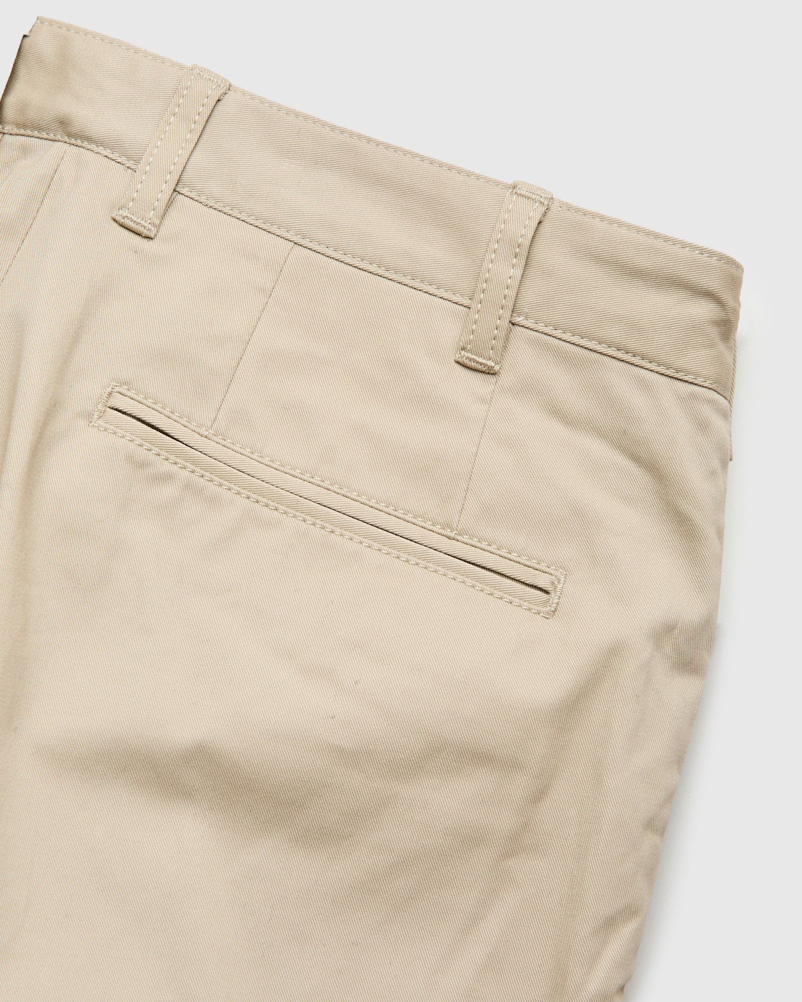 2-Pleat Twill Trousers in Khaki - Image 8