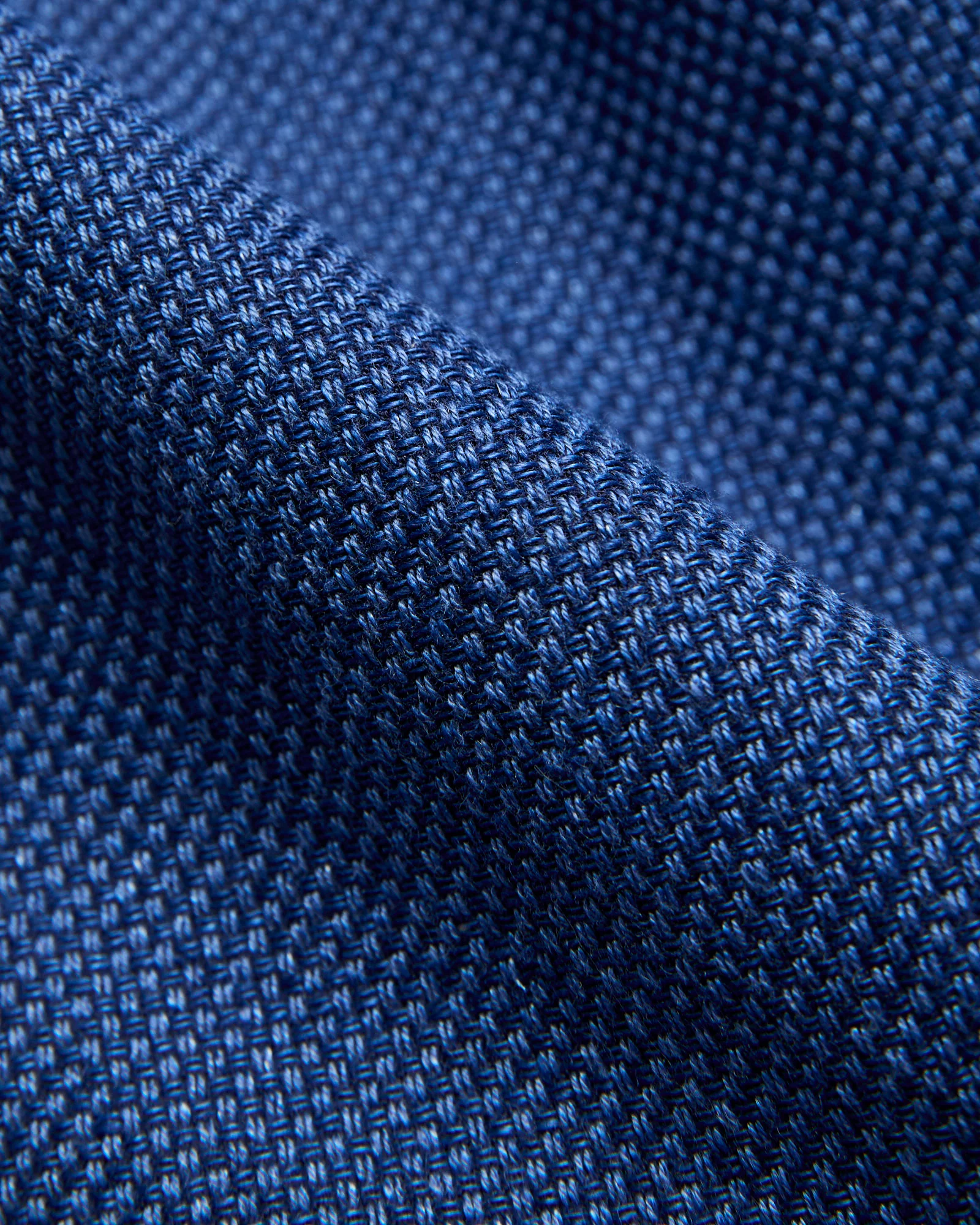 2-Pleats Cotton Linen Relax Trousers in Navy - Image 2