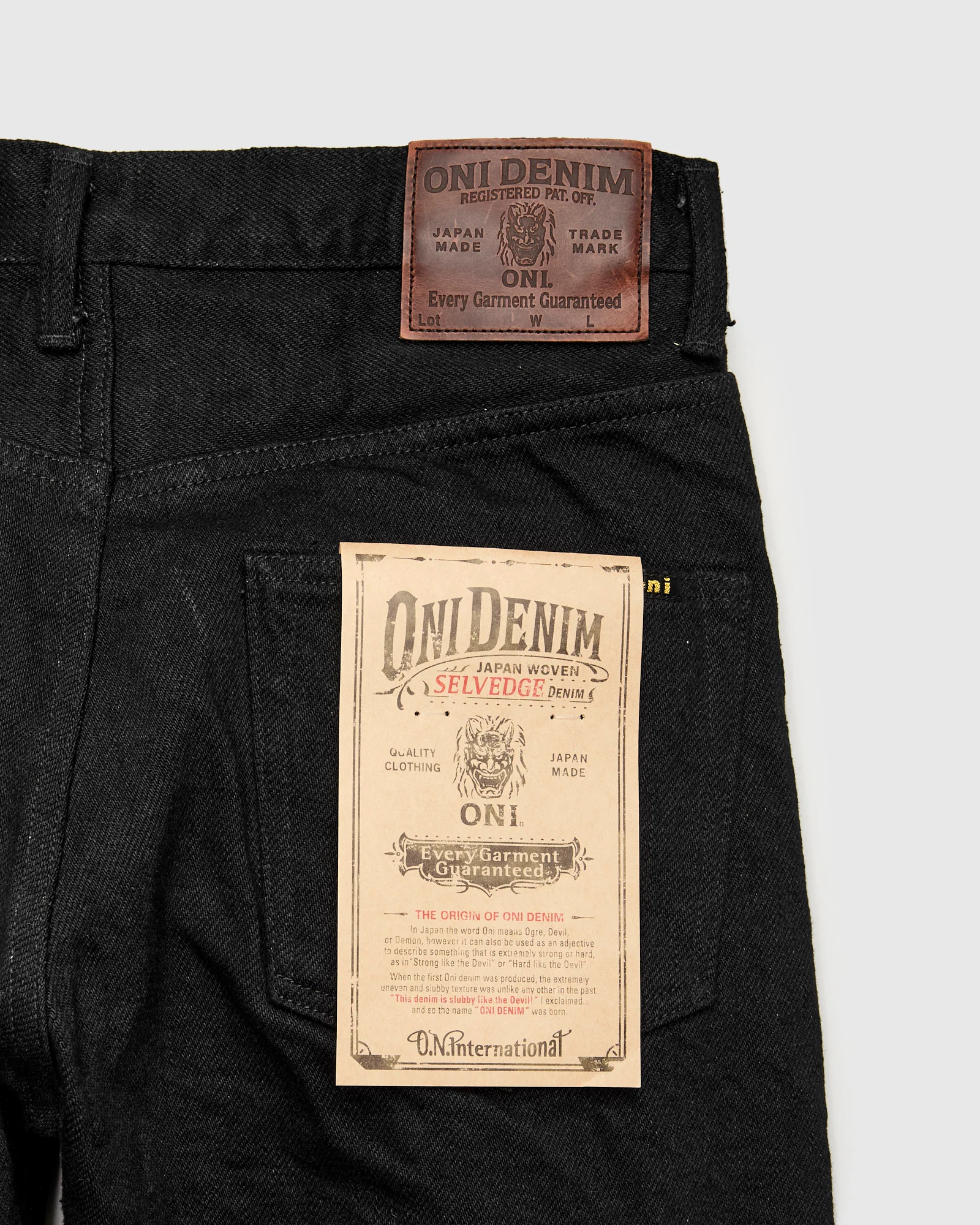 200ZR-BKBK "Secret Black" 20oz Selvedge Denim - Wide Straight Fit - Image 4