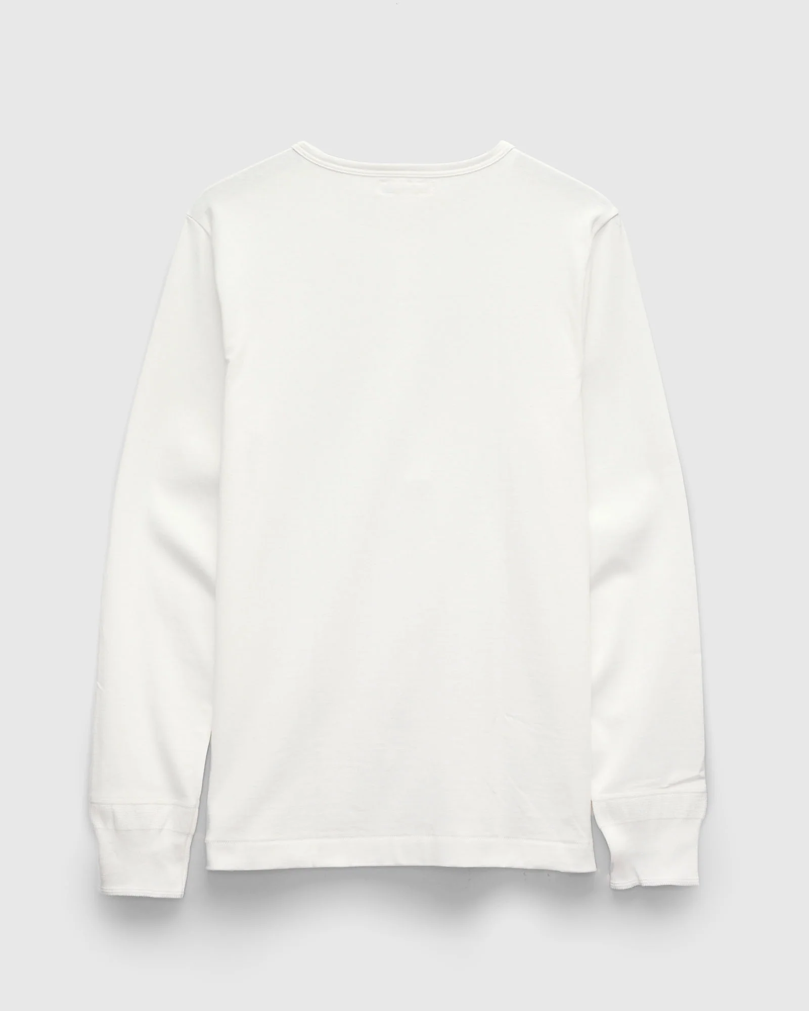 206 "Good Originals" 7.2oz Loopwheel Henley in White - Image 2