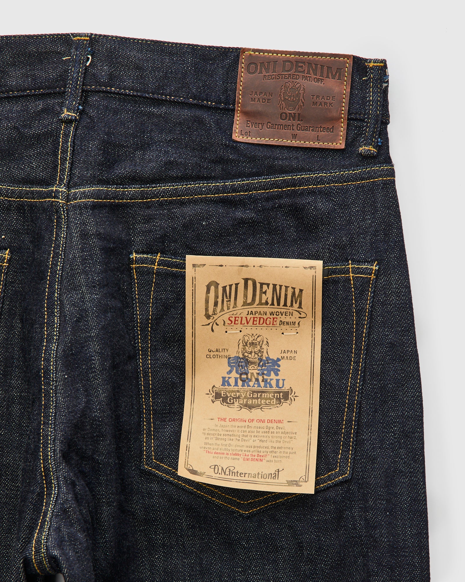 222-Kiraku "Natural Indigo" 12oz Selvedge Denim - Super Wide Straight Fit - Image 4
