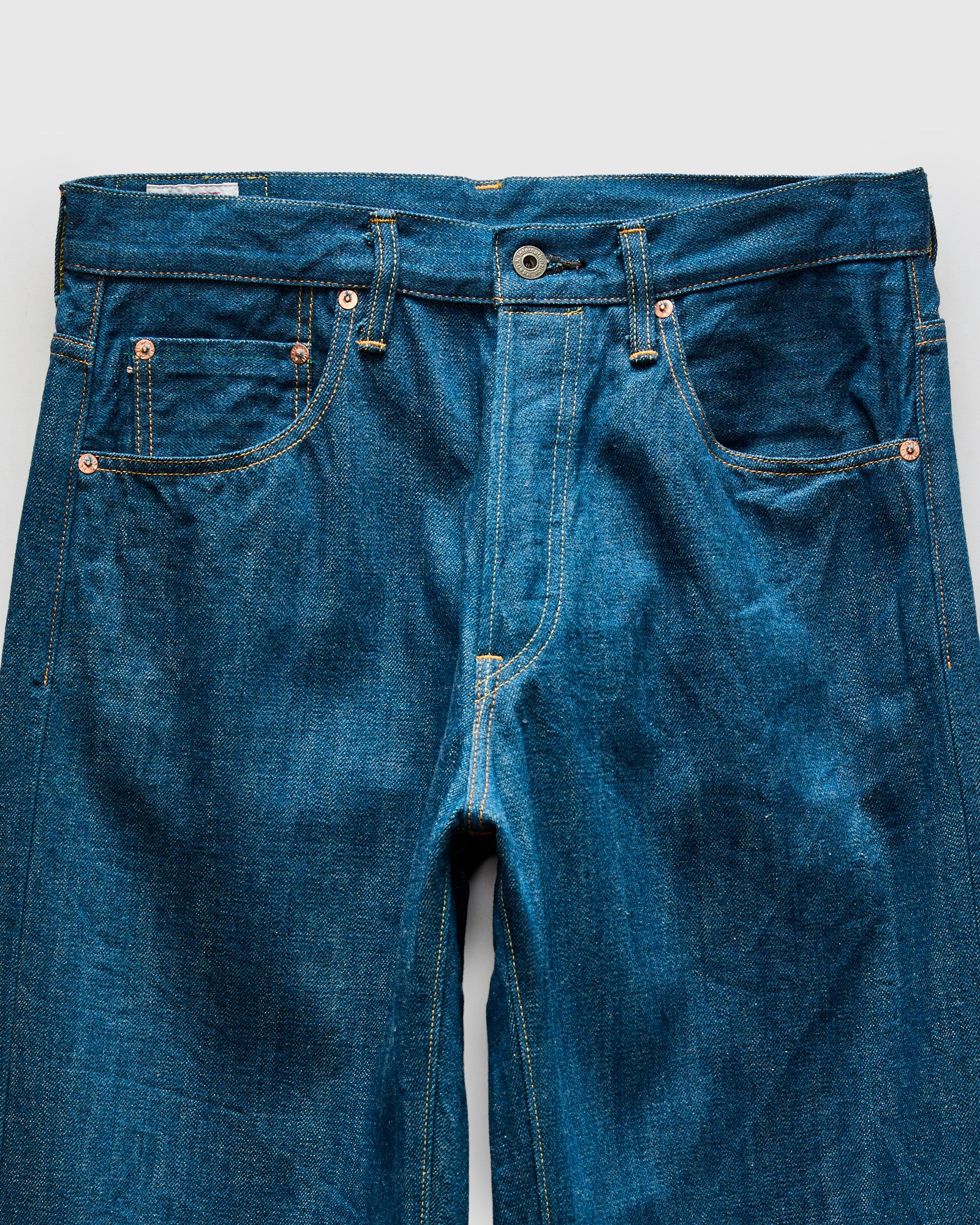 222-OFBD "Old Fade Blue" 13.7oz Selvedge Denim - Super Wide Straight  Fit - Image 5