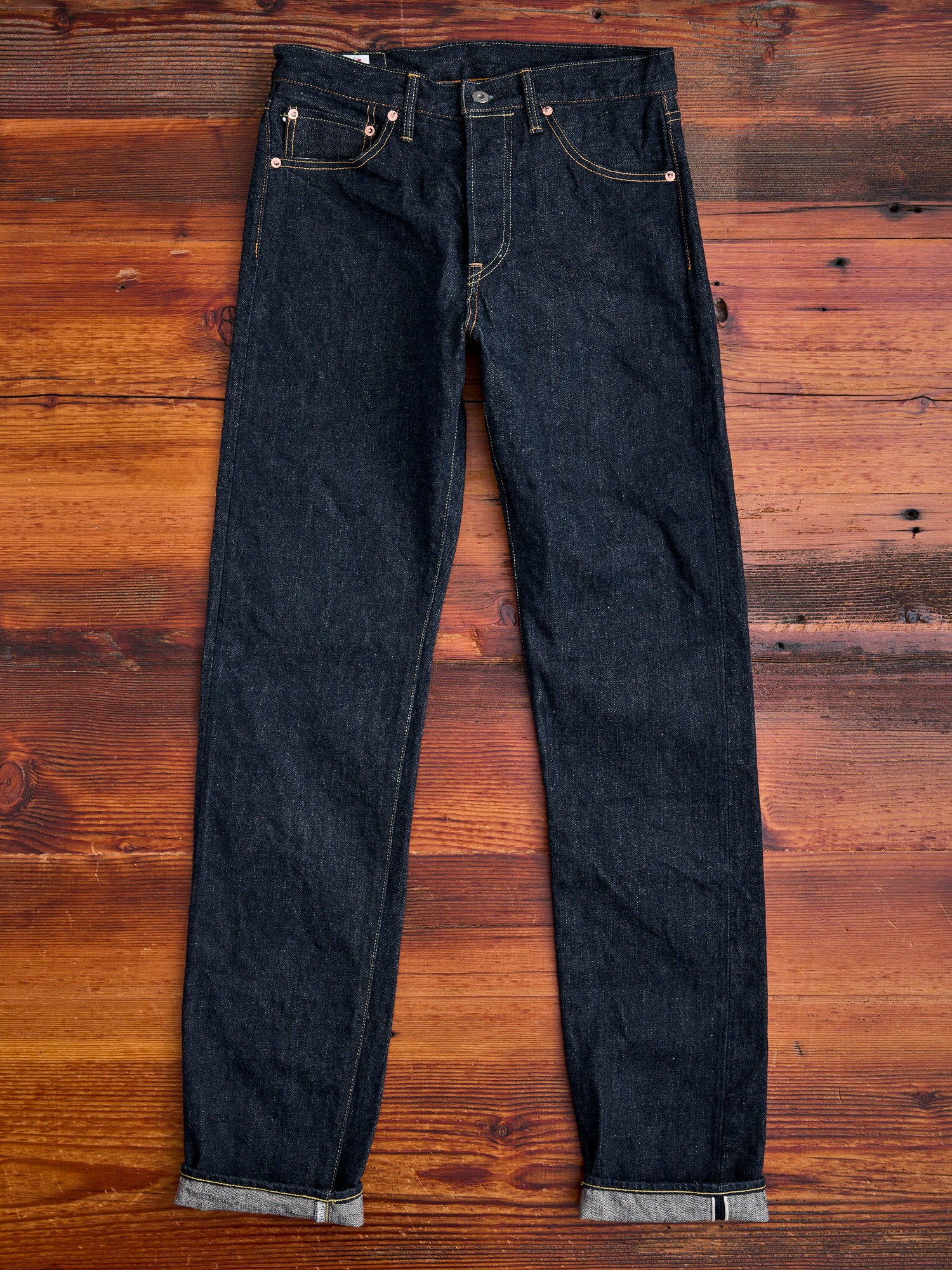 246 "Sleeping Demon" Natural Indigo 15.5oz Selvedge Denim - Clean Straight Fit - Image 5