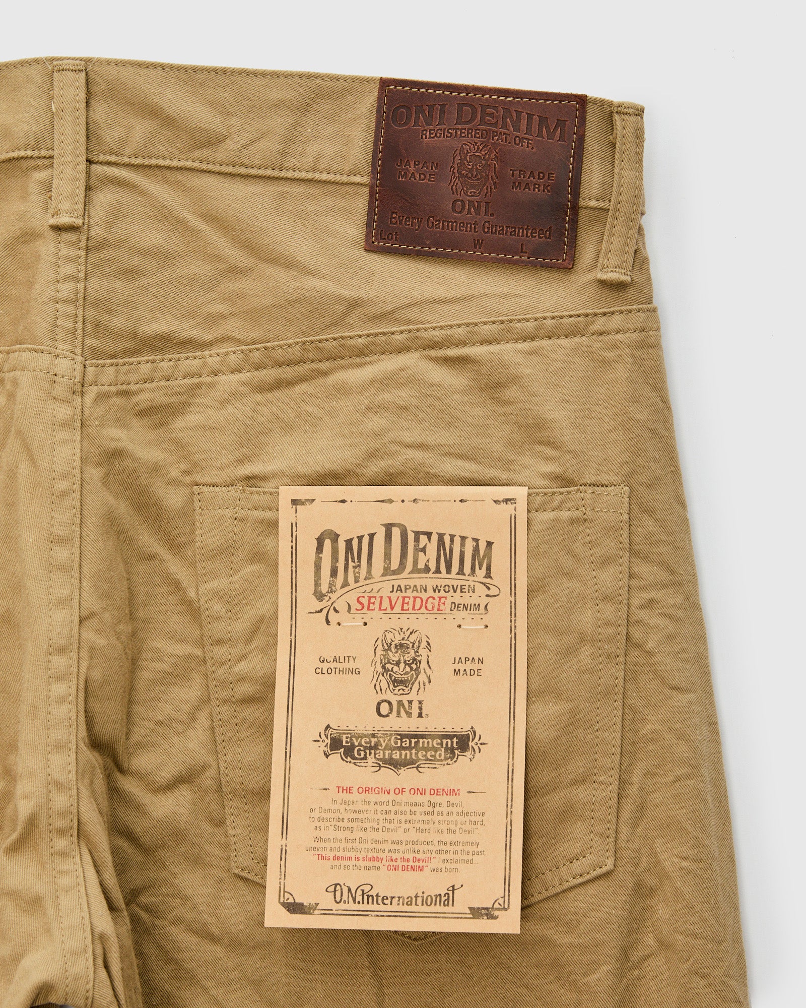 266SVC-KHB "Khaki Beige" 8oz Selvedge Chino Pants - Relaxed Straight Fit - Image 4